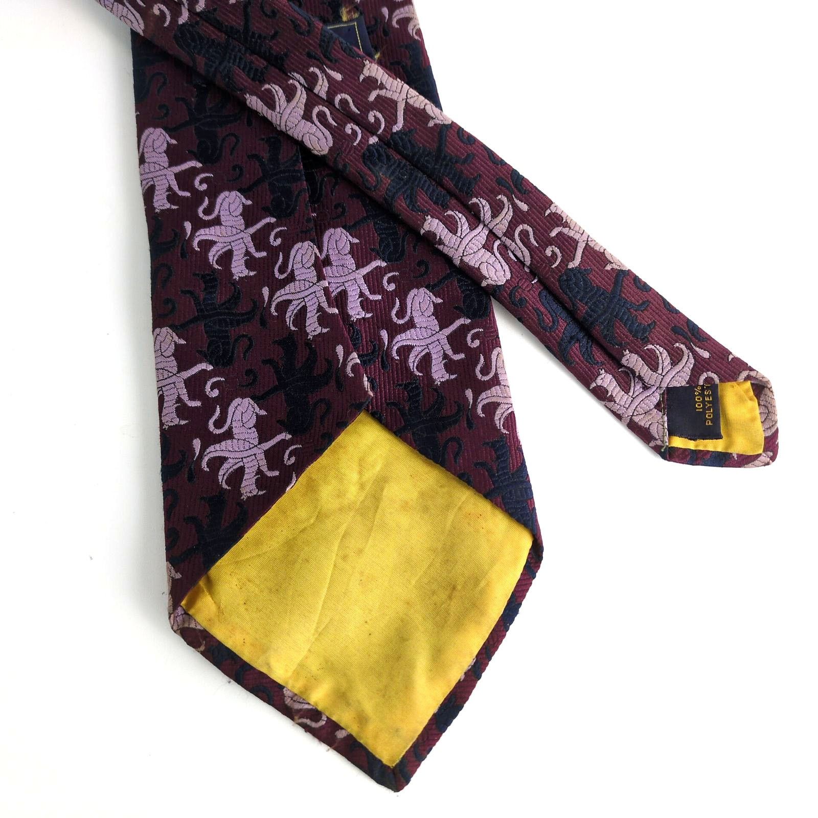 Vintage Vintage Pulitzer Mythical Griffin Brocade 4" Wide Neck Tie Size ONE SIZE - 5 Thumbnail