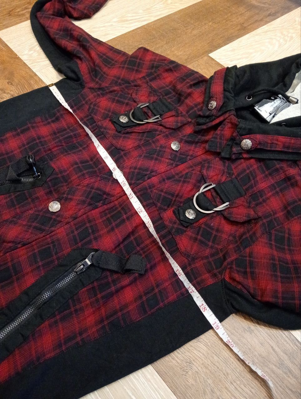 Japanese Brand 31040=SKKONE JAPAN PUNK CHECKERED JACKET - SIZE M Size US M / EU 48-50 / 2 - 12 Thumbnail