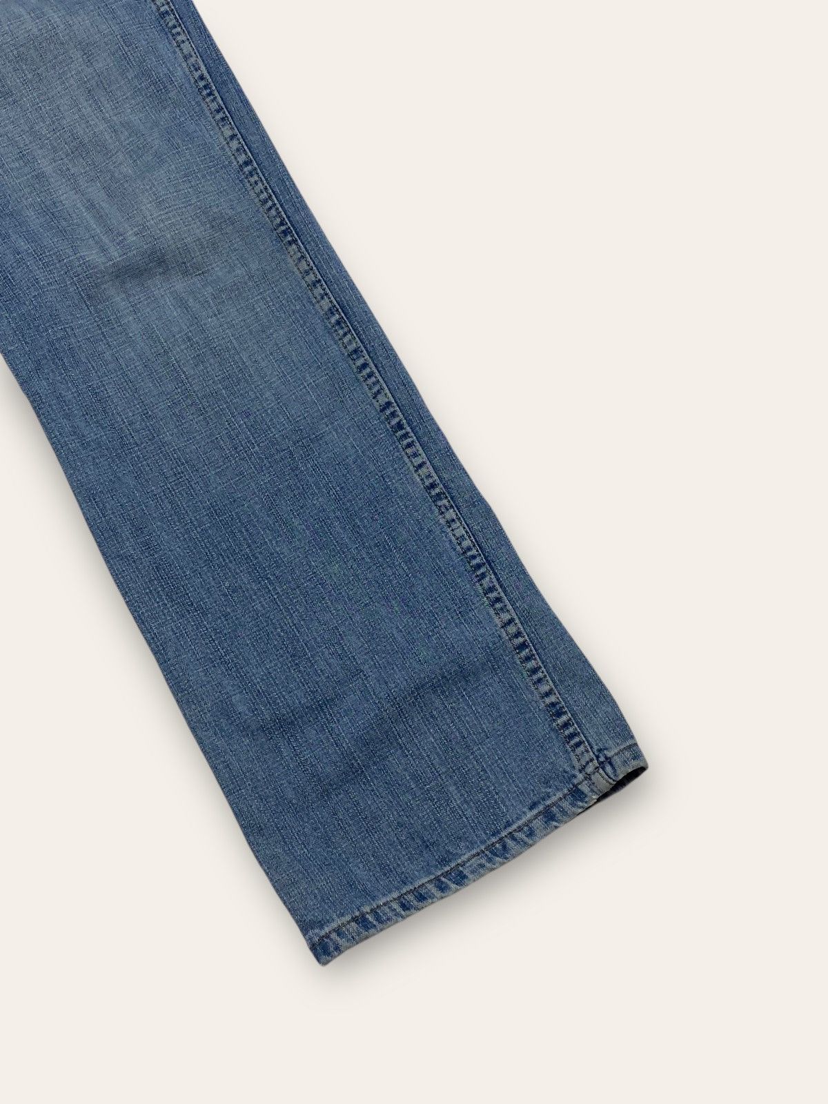 Jean Vintage WRANGLER Bootcut Light Blue Denim Jeans W35 L31 Size US 35 - 2 Thumbnail