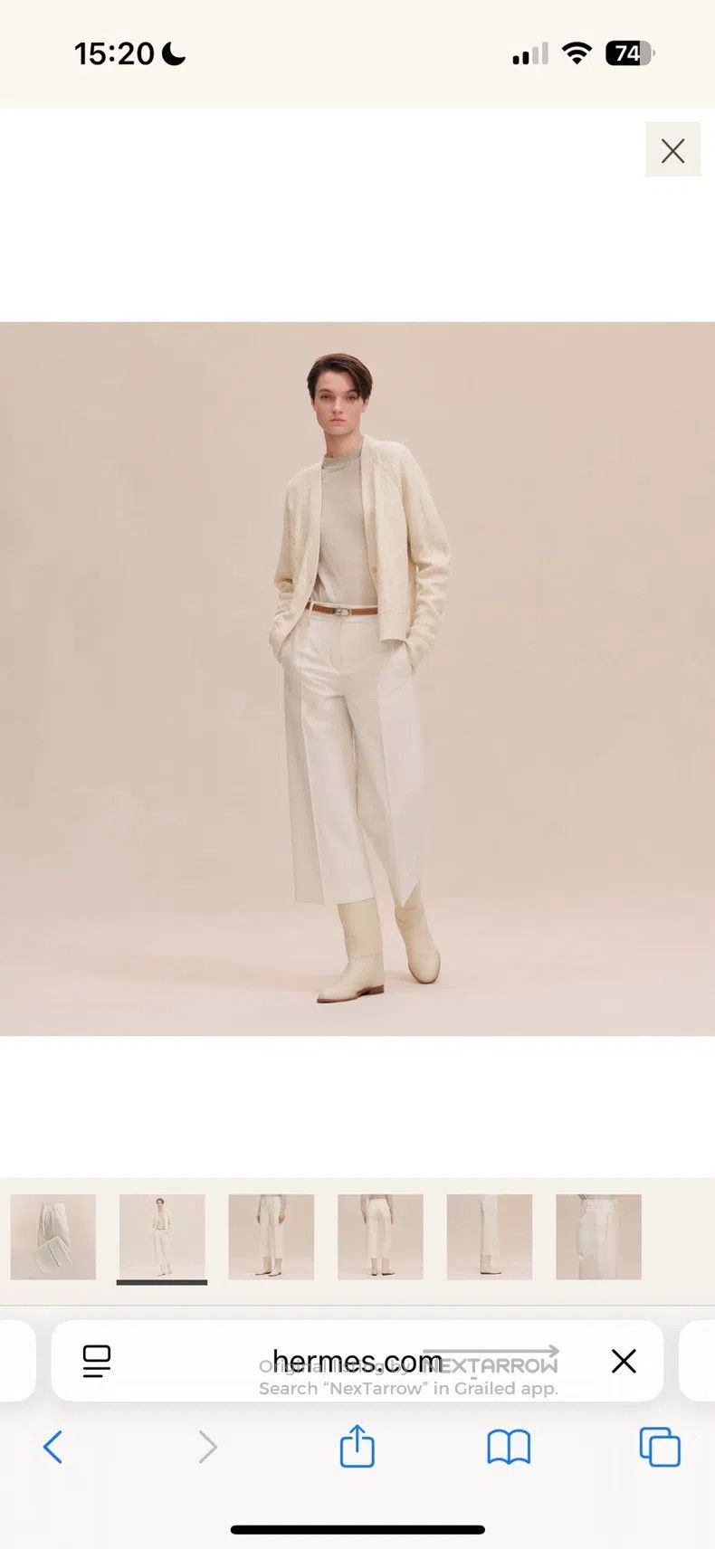 Hermes Hermes White Straight Pants, Suit or Casual Pants, Versati Size 42" / US 20 - 5 Thumbnail