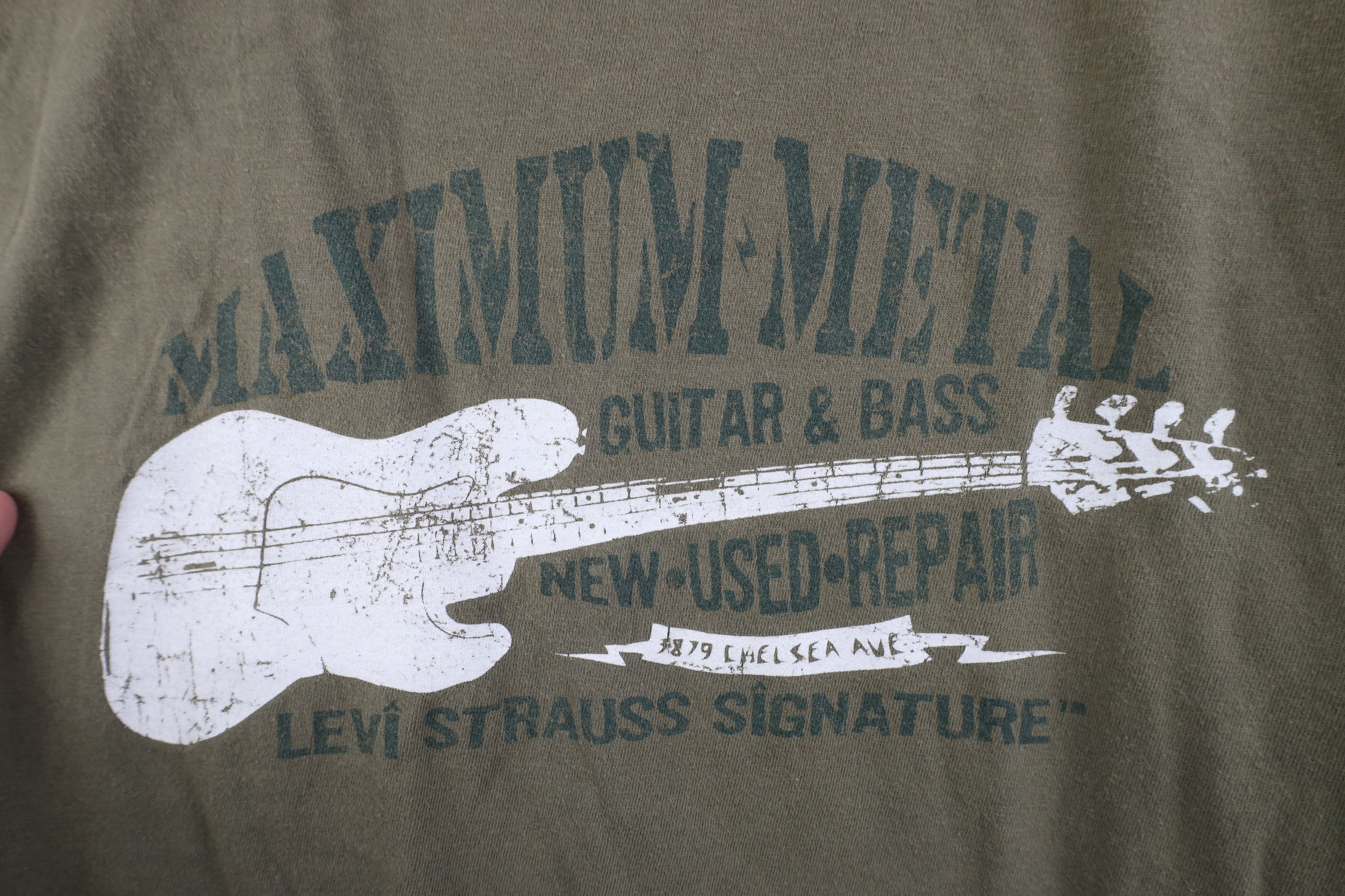 Levi's Vintage Y2K 2003 Levis Metal Guitar Long Sleeve T-Shirt Size US L / EU 52-54 / 3 - 5 Thumbnail