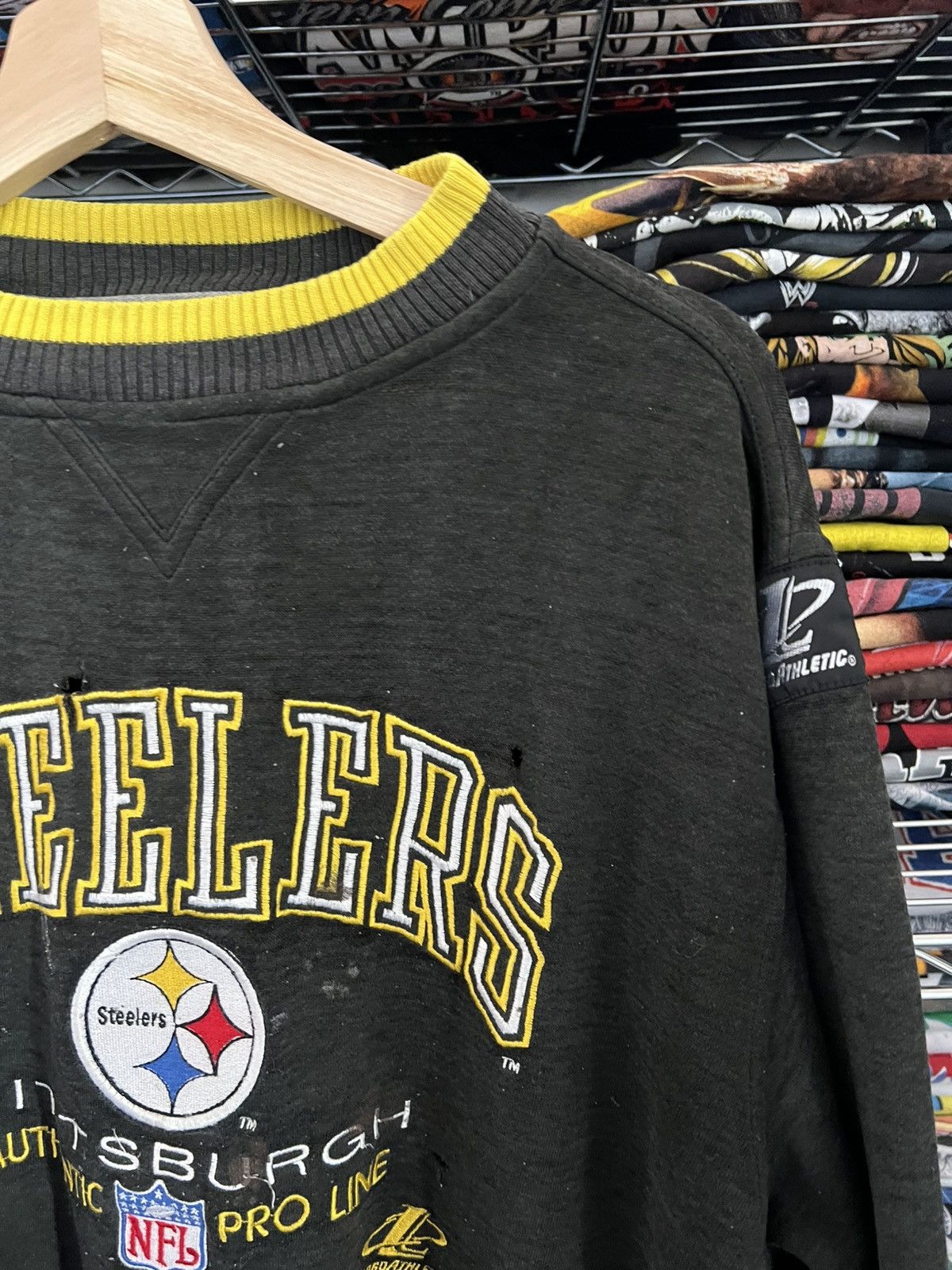 Pro Line 90s Team NFL Pittsburgh Steelers Logo Athletic Crewneck Size US L / EU 52-54 / 3 - 4 Thumbnail