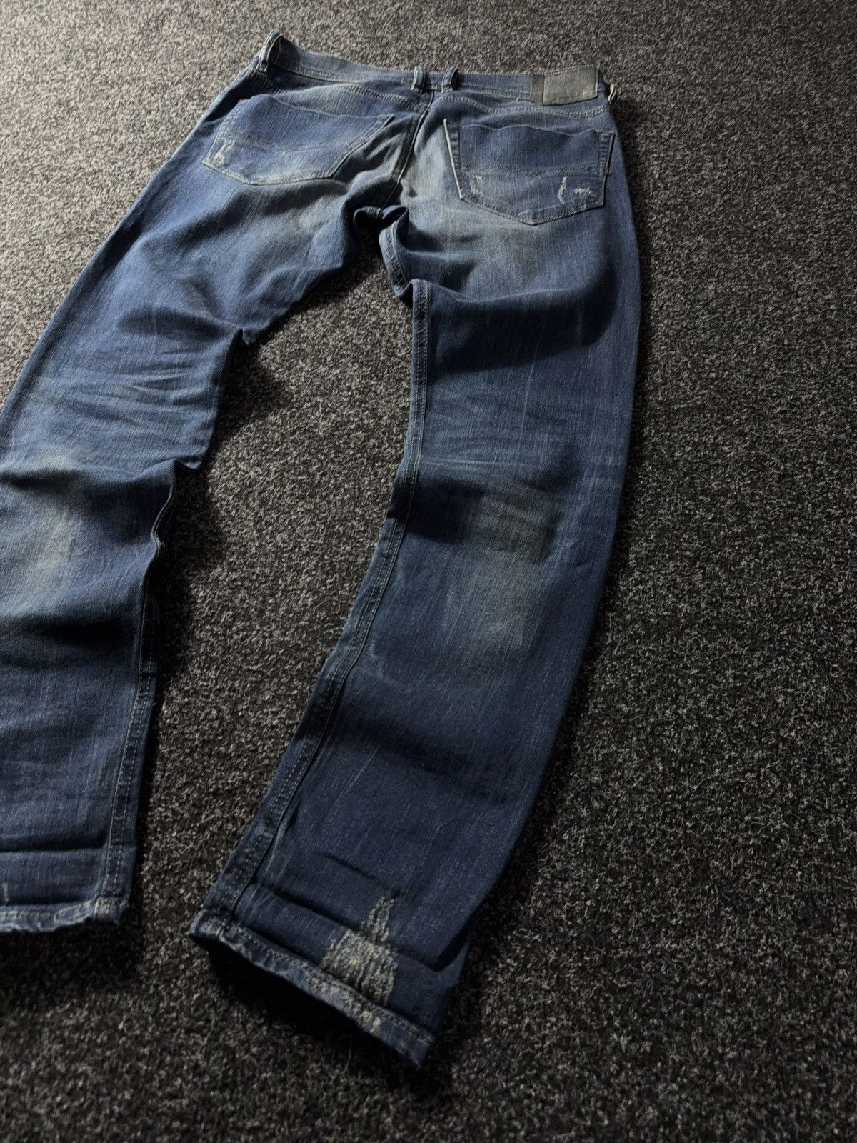 Distressed 2000s Diesel denim pants jeans y2k style