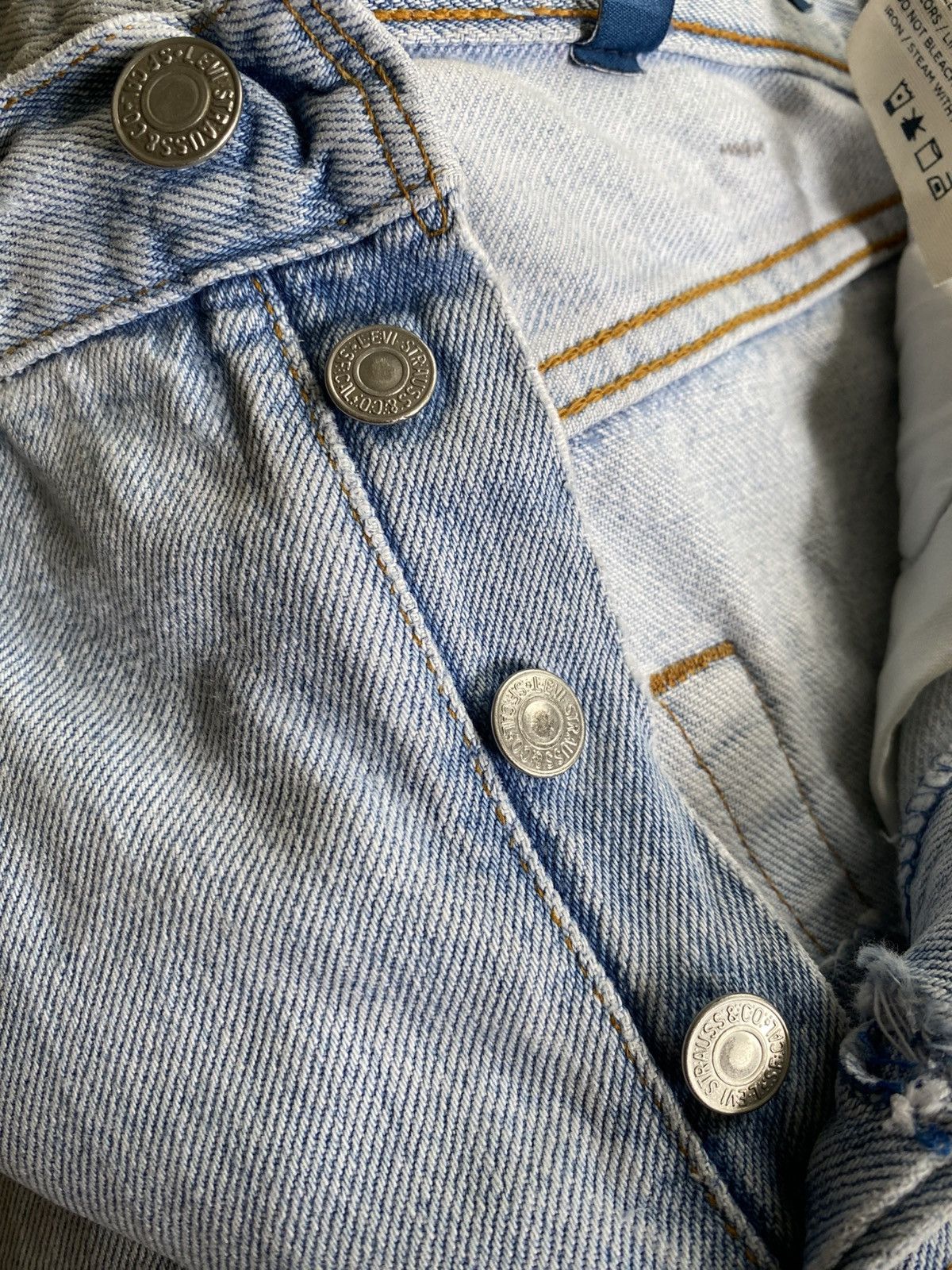 Atelier & Repairs × Levi's × Vintage Vintage Levi's 501 Patchwork Denim Jeans Reworked 31x30 Size US 28 / EU 44 - 6 Thumbnail