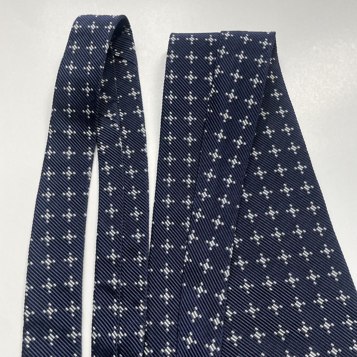 Polo Ralph Lauren Ralph Lauren Blue and White Green Label Geometric Tie Size ONE SIZE - 4 Thumbnail