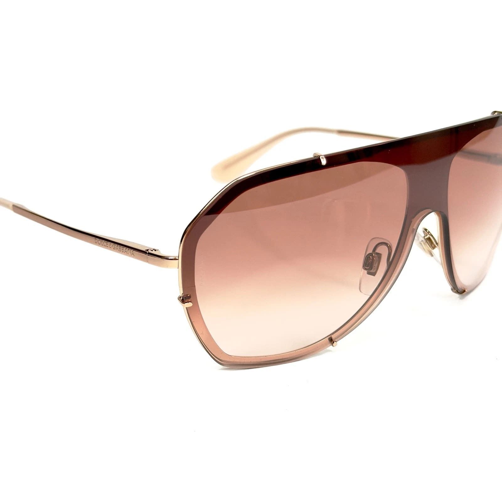Dolce & Gabbana DOLCE & GABBANA DG2162 2162 Rose Gold Aviator Sunglasses Size ONE SIZE - 2 Thumbnail