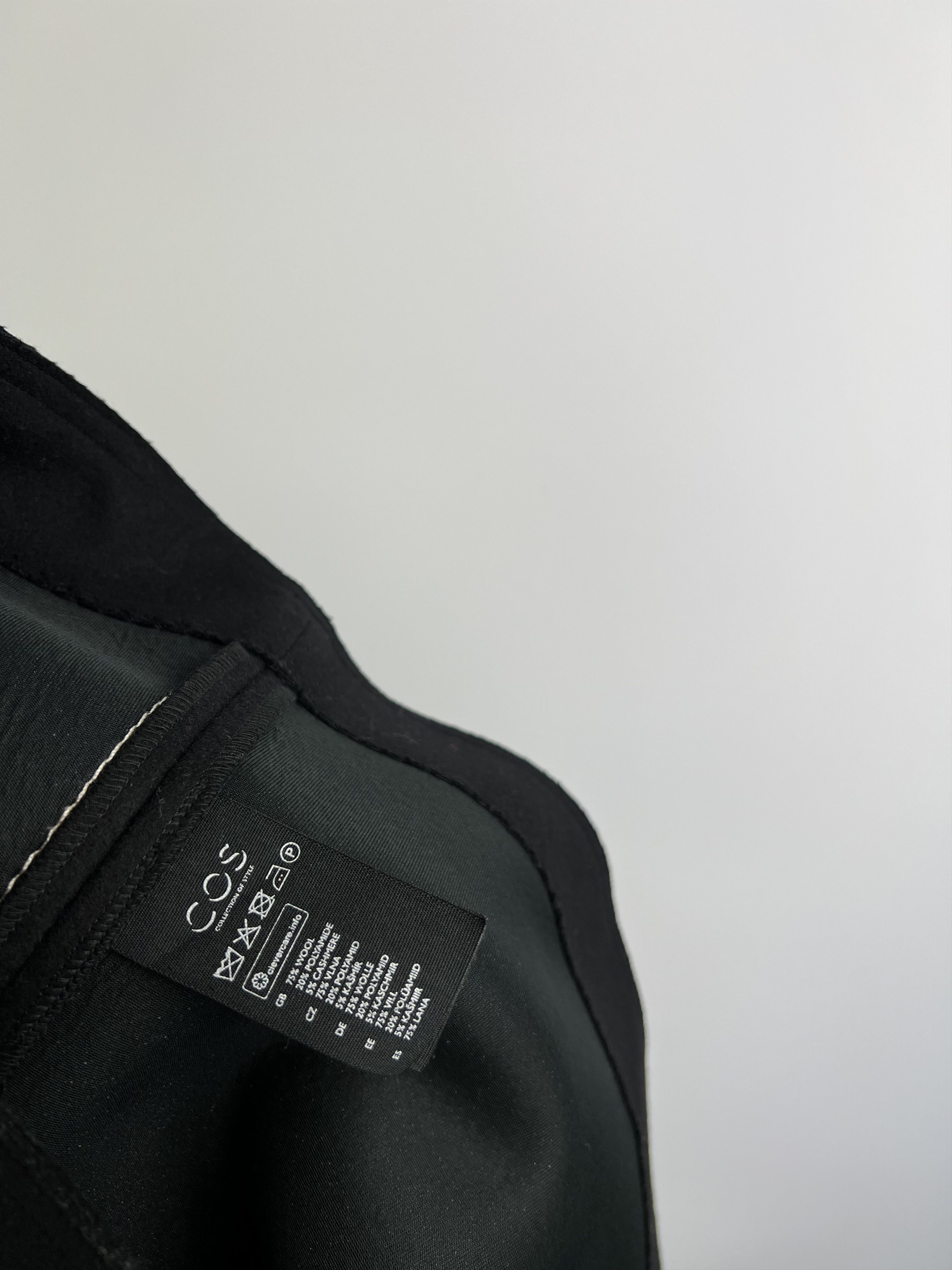 Cos COS Black Wool/Cashmere Pocket Short Dress Size EU44 Size XL / US 12-14 / IT 48-50 - 6 Thumbnail