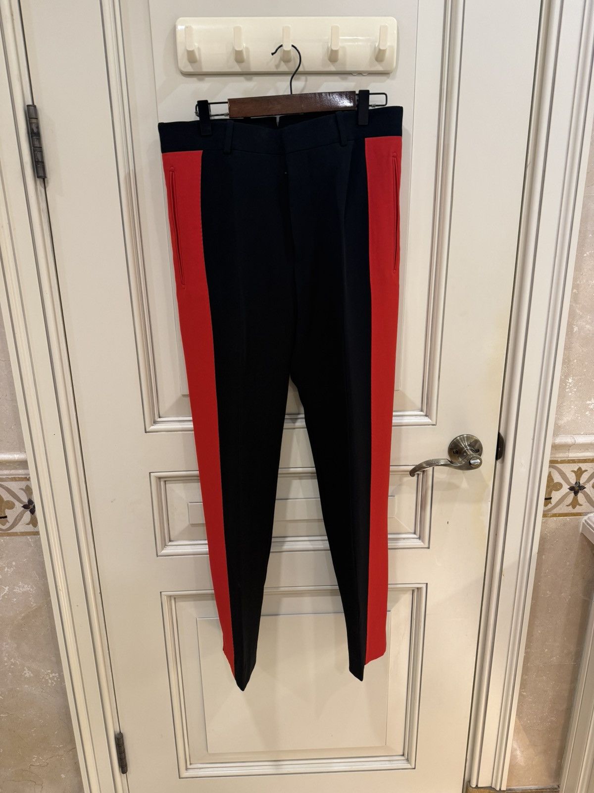 Alexander McQueen slim fit red stripe pants size46 Size US 30 / EU 46 - 8 Thumbnail