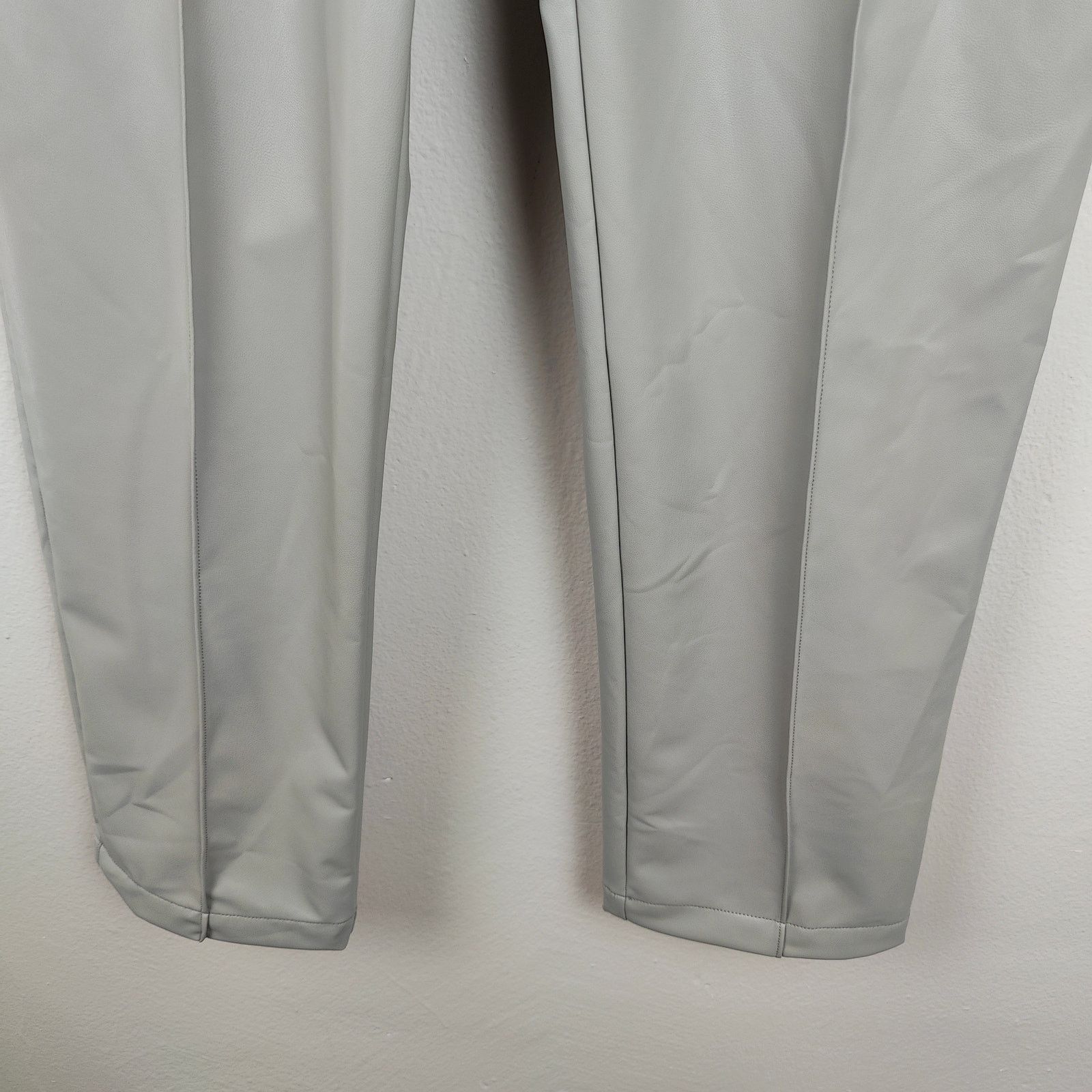 MONFRERE Monfrere Faux Leather Pants Mens Medium Gray Pull On Size US 32 / EU 48 - 3 Thumbnail