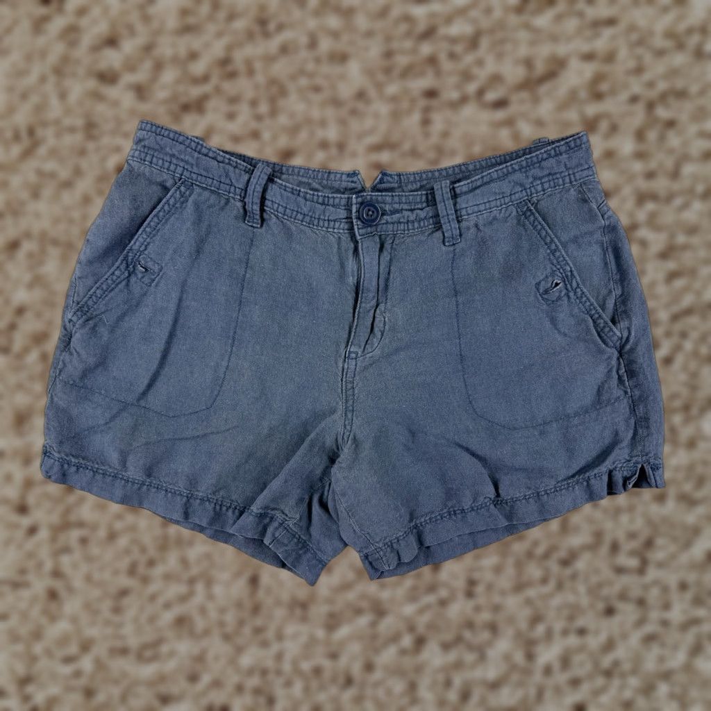 Calvin Klein Calvin Klein Shorts Women 6 Blue Linen Blend Woven Bush Pockets 29x5 - Regular, Blue, Linen Blend, 6, Women, Calvin Klein, Shorts Size 28" / US 6 / IT 42 - 1 Thumbnail