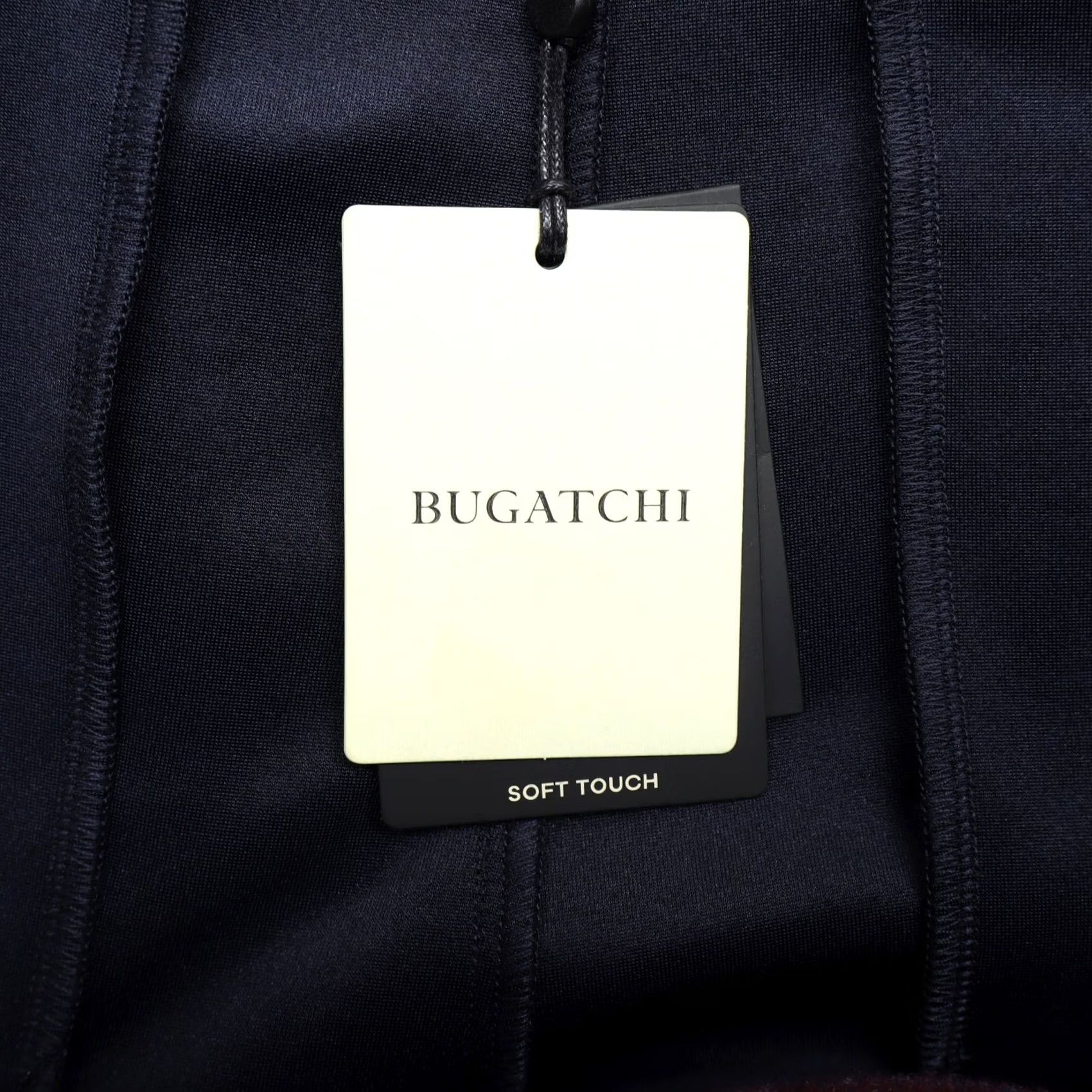 BUGATCHI BUGATCHI Men's Shorts Navy 2XL New With Tags Elastic Waist Inseam 8" Microfiber Polyester Spandex Rayon Chino Casual Travel Size US 39 - 4 Thumbnail