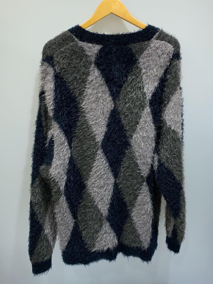 Number (N)ine Fuzzy Argyle Cardigan Size US XL / EU 56 / 4 - 2 Thumbnail