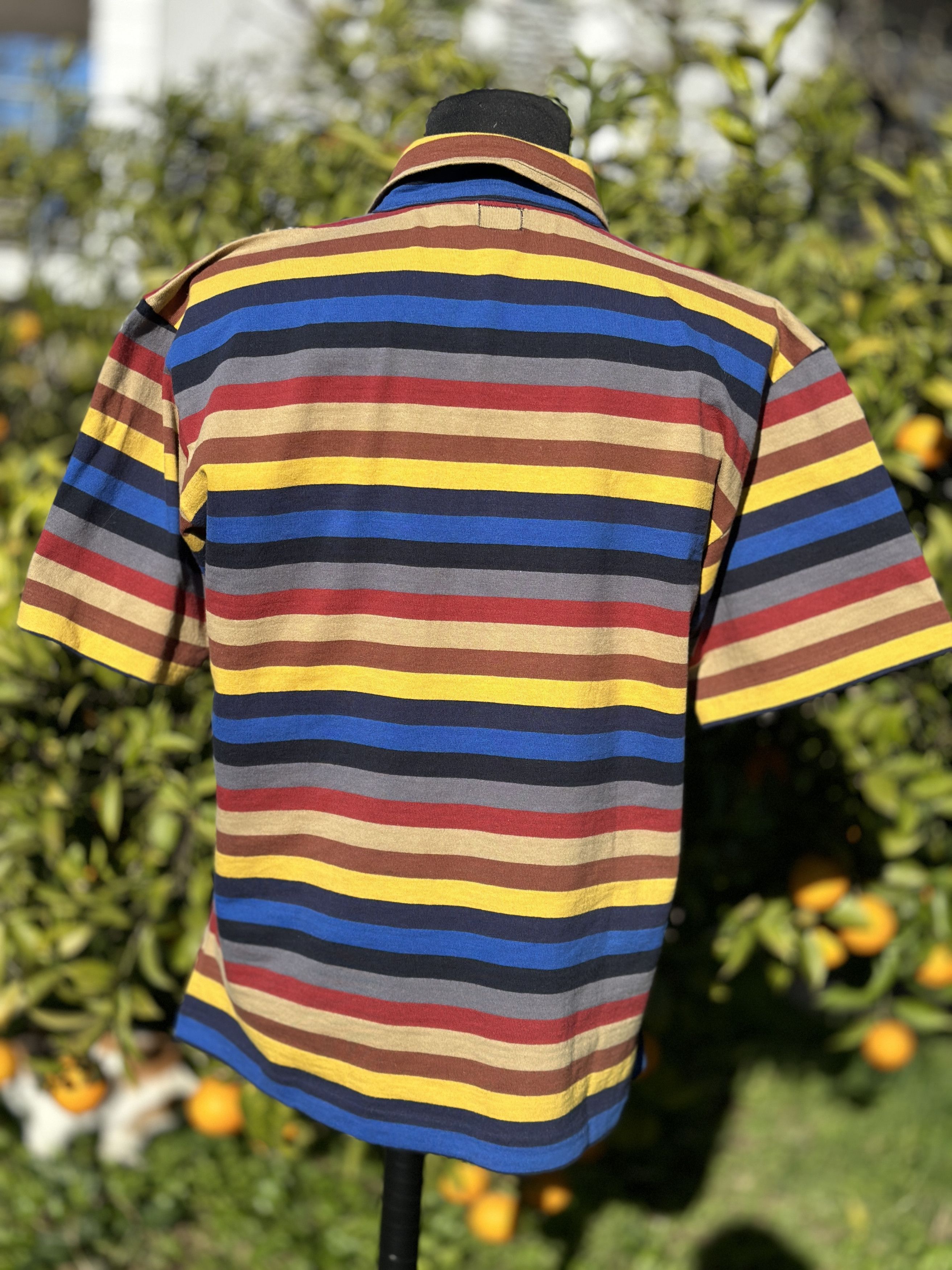 C.P. Company 1985 C.P. Company Massimo Osti Striped Polo Shirt Size L Size US L / EU 52-54 / 3 - 8 Thumbnail