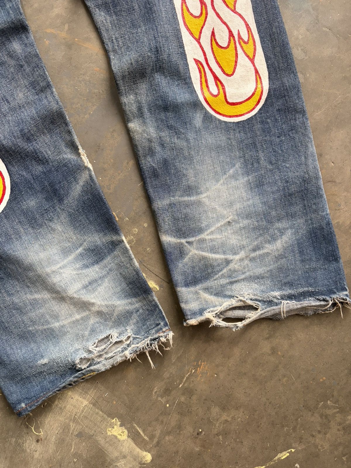 Evisu evisu NO2 2001 daicock flame art-paint selvedge Size US 32 / EU 48 - 5 Thumbnail