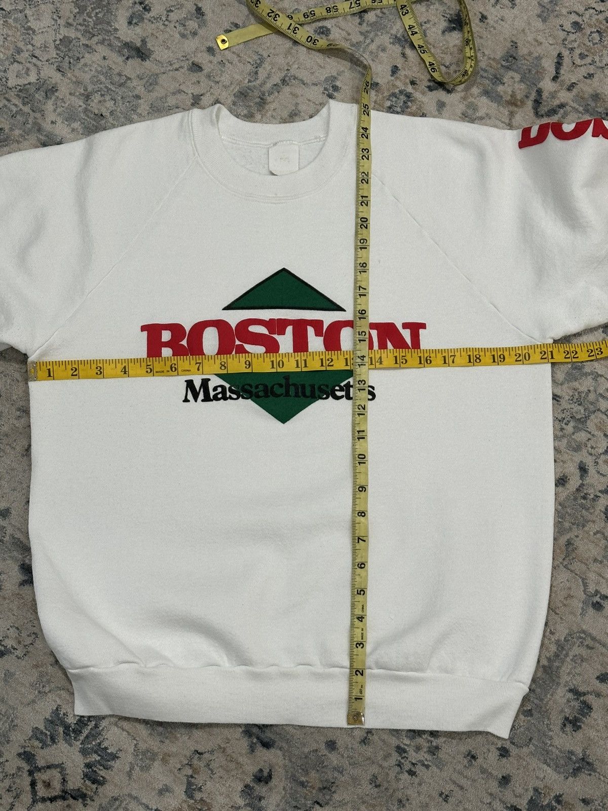 Bostonian Vintage 90s Boston Massachusetts Puff Print Crewneck Size L Size US L / EU 52-54 / 3 - 6 Thumbnail