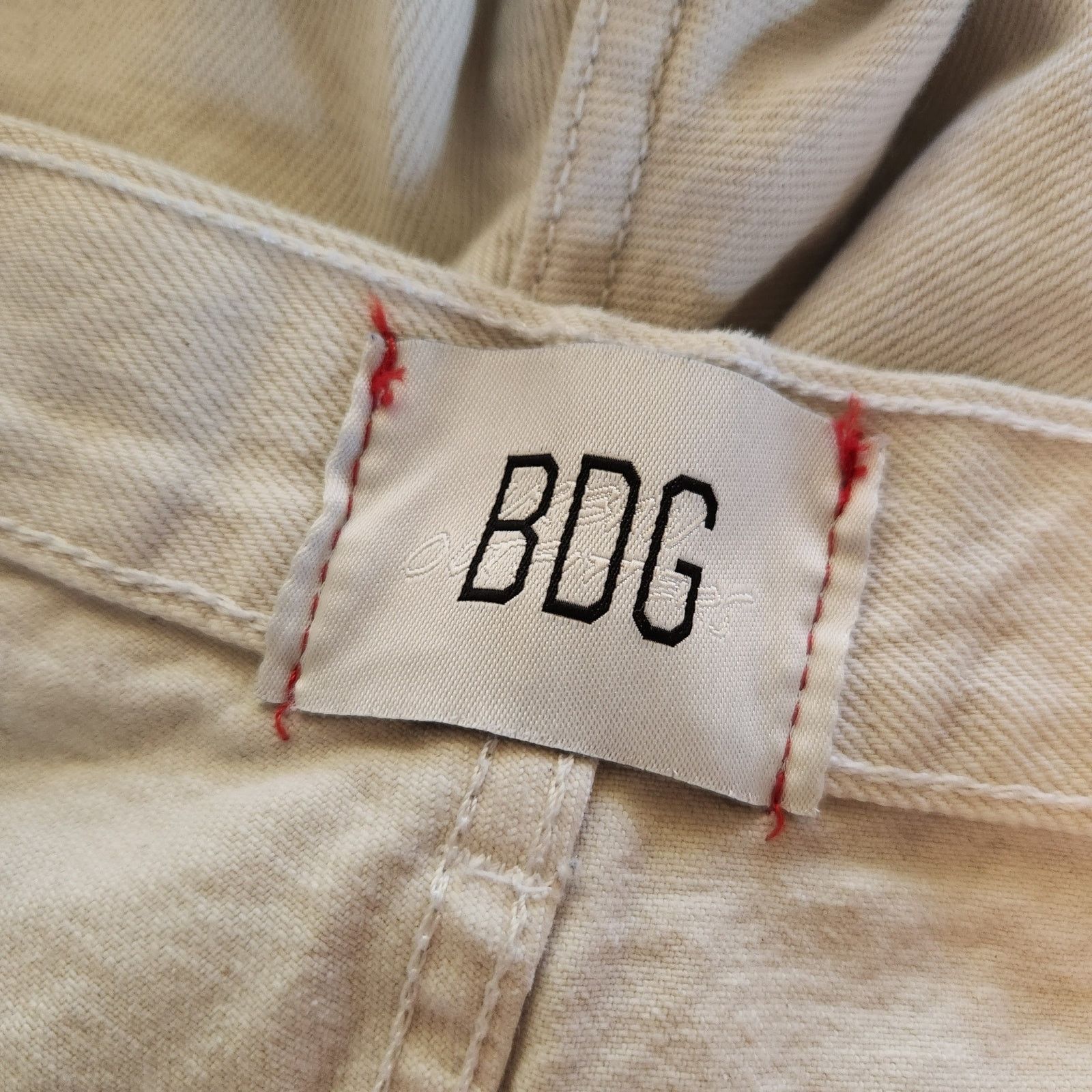 Bdg BDG Urban Outfitters Cream High Waisted Baggy Jeans 34 Size 40" / US 18 - 9 Thumbnail