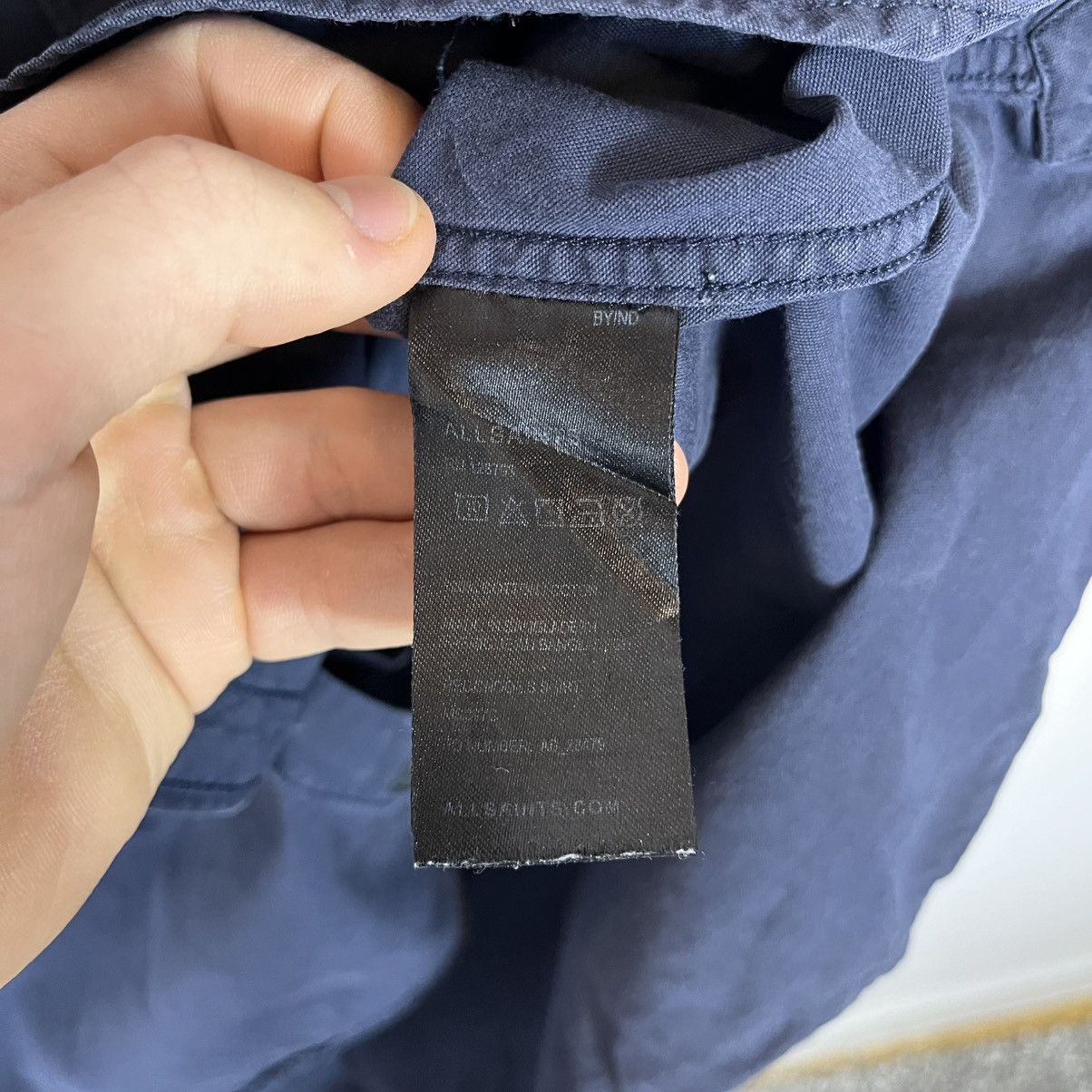Allsaints Allsaints Blue Button Down Shirt Streetwear Y2K Size US M / EU 48-50 / 2 - 7 Thumbnail
