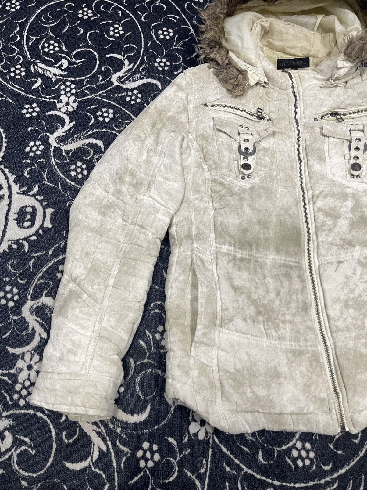 In The Attic 🔥2000s IN THE ATTIC JACKET TACTICAL JACKET FUR HOODIE Size US L / EU 52-54 / 3 - 4 Thumbnail