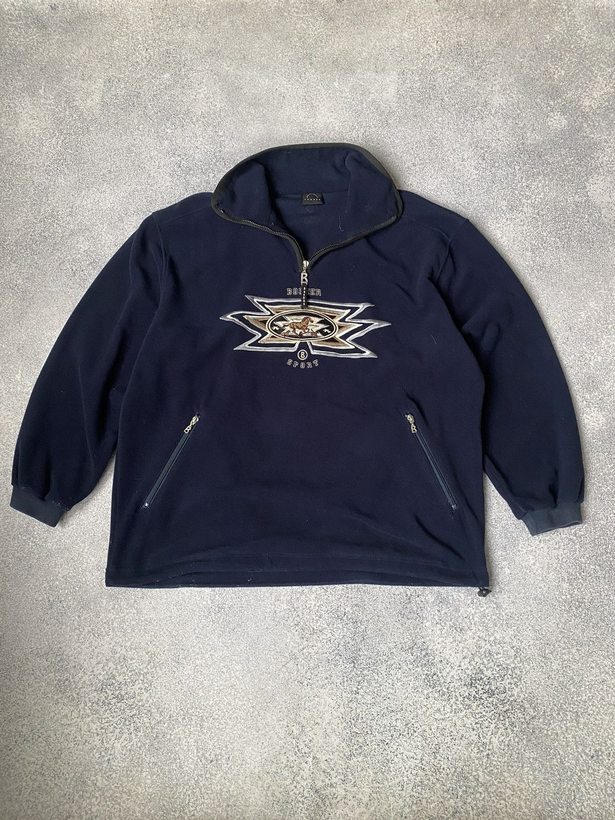Bogner × Vintage Vintage VINTAGE BOGNER POLAR FLEECE 1/4 ZIP LARGE Size US L / EU 52-54 / 3 - 1 Thumbnail