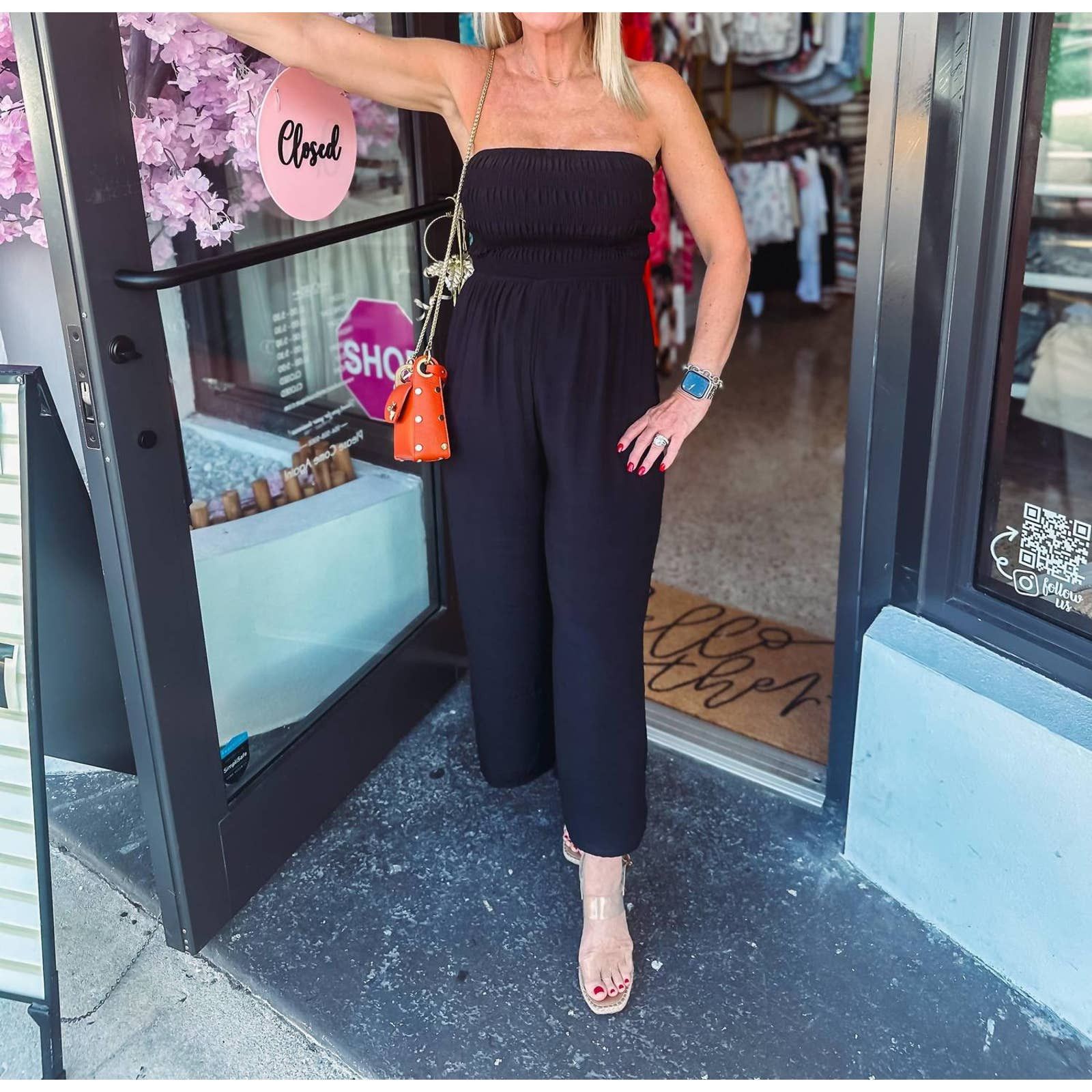 Kirkland Signature KLD. SIGNATURE wendy open back jumpsuit in black