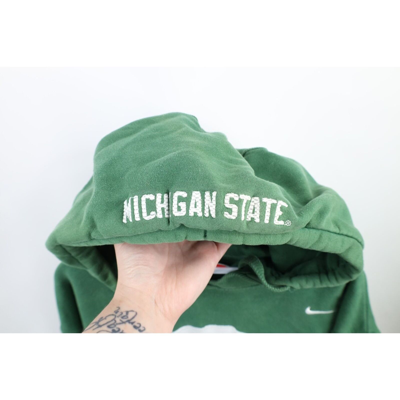Nike × Vintage Nike Travis Scott Swoosh Michigan State University Hoodie Size US L / EU 52-54 / 3 - 18 Thumbnail