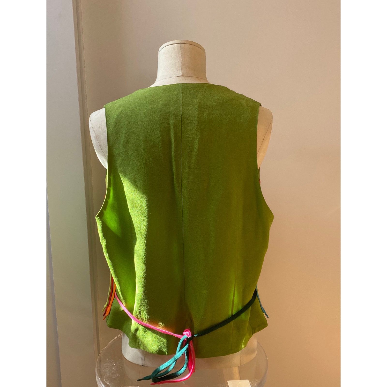 Moschino SUPER RARE 1990's Moschino Cheap & Chic Shoelace Vest Size L / US 10 / IT 46 - 10 Thumbnail