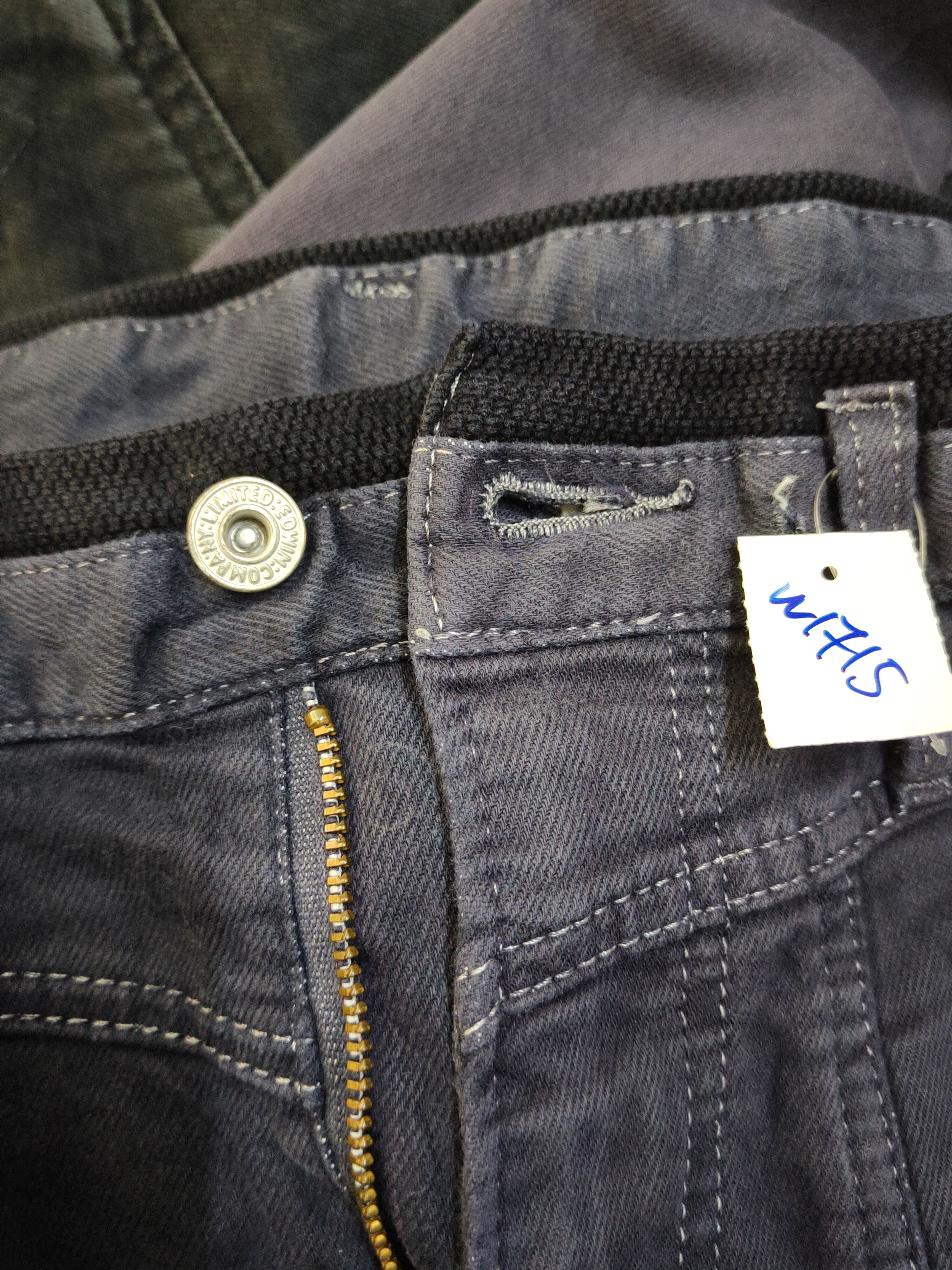 Edwin Edwin Navy Faded Distressed Jerseys Jeans #W1715 Size US 31 - 16 Thumbnail