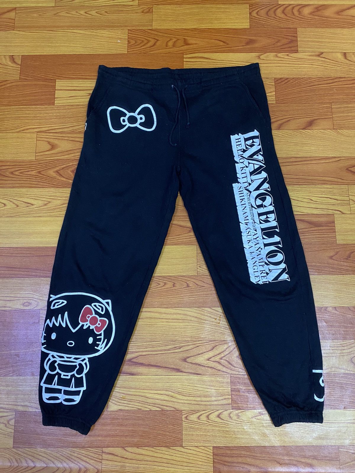 Anime × Japanese Brand Rare Evangelion x Hello Kitty Jogger Pant Size US 31 - 1 Thumbnail