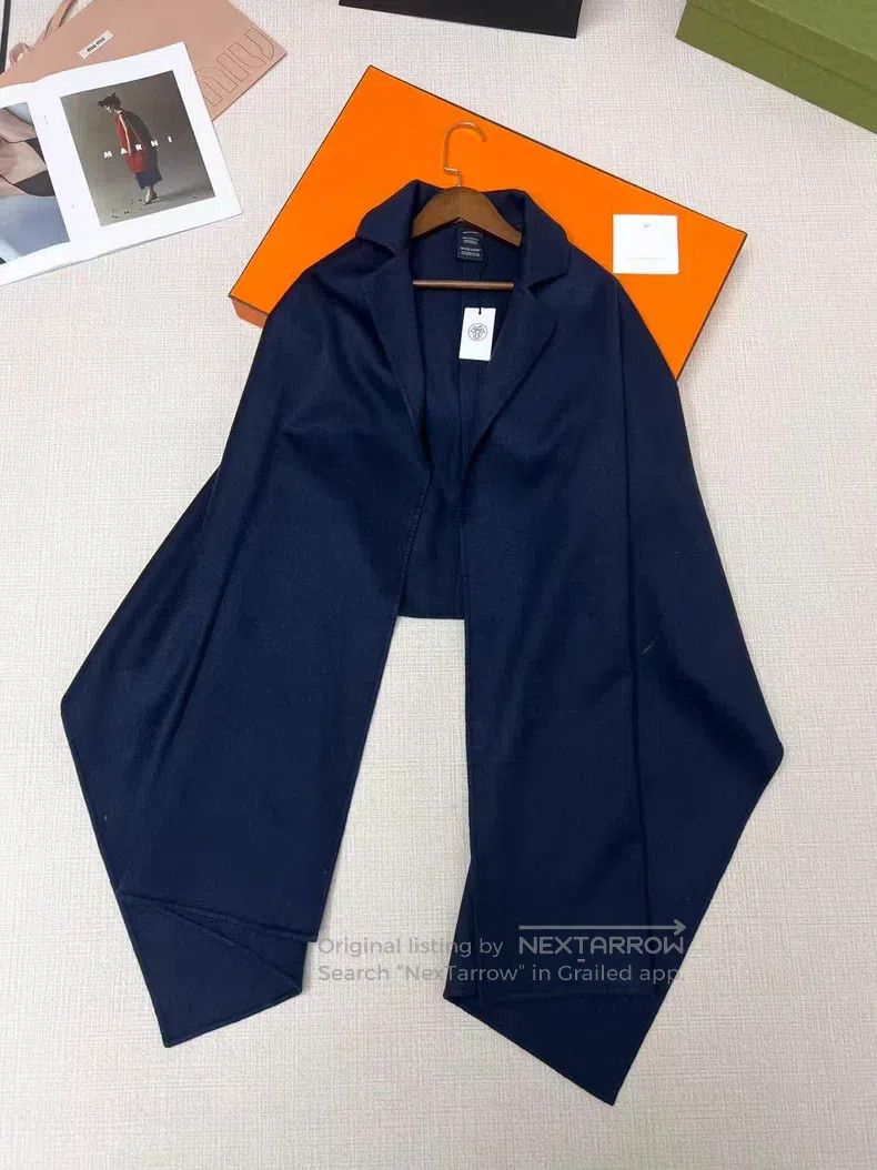 Hermes Hermes size 70*205cm Cashmere Shawl, Dark Blue Size ONE SIZE - 1 Thumbnail