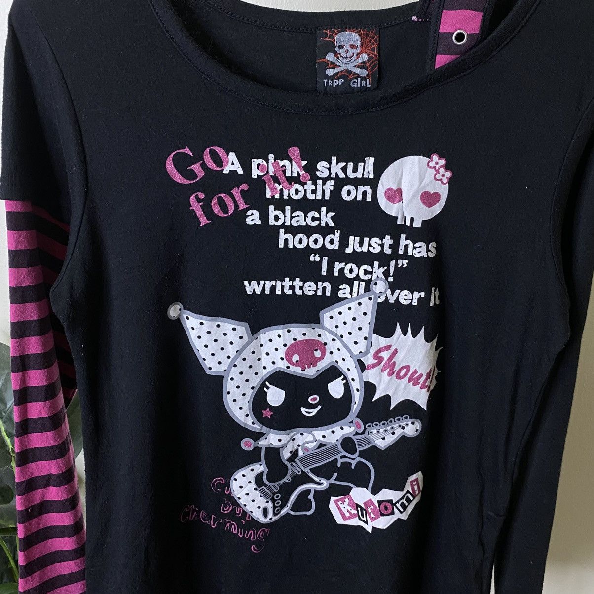 If Six Was Nine Skulls Seditionaries Cyber Gothic Punk Double Sleeves LS Tee Size S / US 4 / IT 40 - 2 Thumbnail