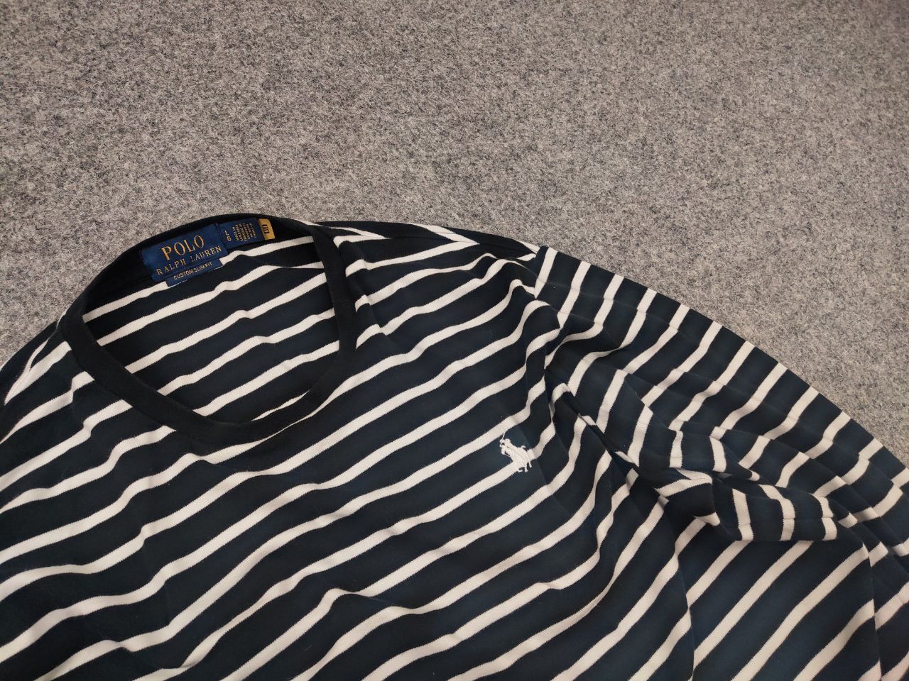 Polo Ralph Lauren Vintage Polo Ralph Lauren Black Striped Long sleeve Y2K Size US L / EU 52-54 / 3 - 4 Thumbnail