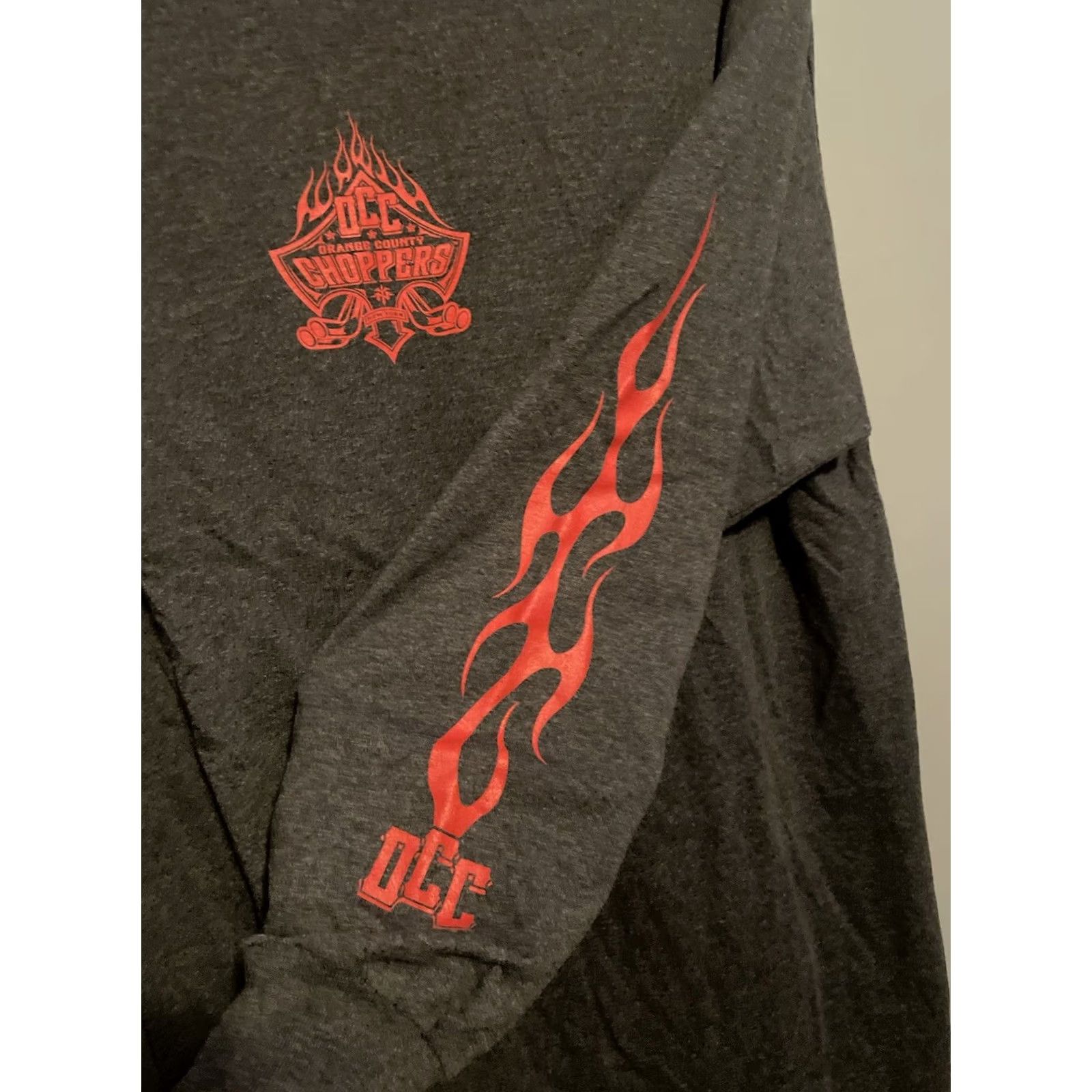 Logo 7 VINTAGE Orange County Chopper Shirt Mens XL Gray VTG Men Long Sleeve Logo Graphic Cotton Size US XL / EU 56 / 4 - 5 Thumbnail