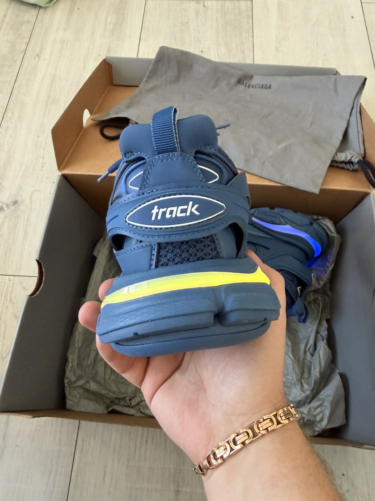 Balenciaga Balenciaga Track Led Blue Size US 7 / EU 40 - 4 Thumbnail