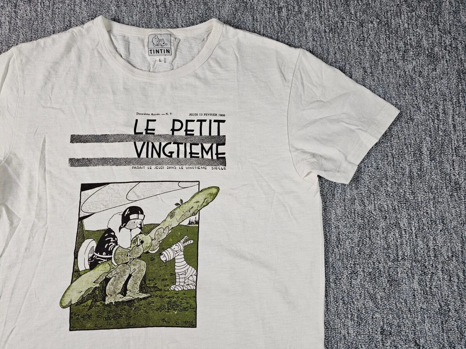 Other Vintage 90s Tintin Soviets Graphic Tee White Cotton Men L Size US L / EU 52-54 / 3 - 9 Thumbnail