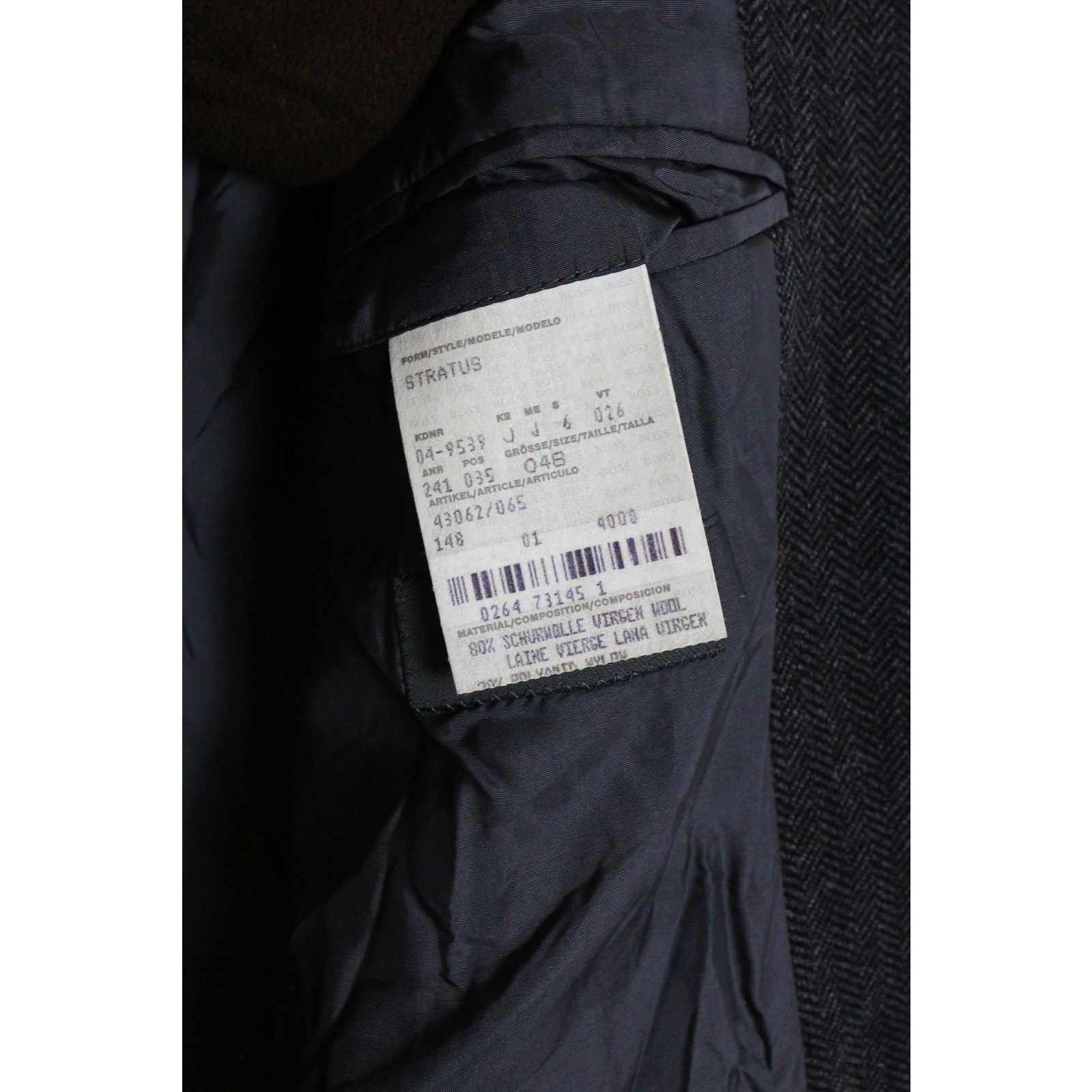 Hugo Boss Vintage Hugo Boss Herringbone Knit Wool Coat 90s Size US M / EU 48-50 / 2 - 5 Thumbnail