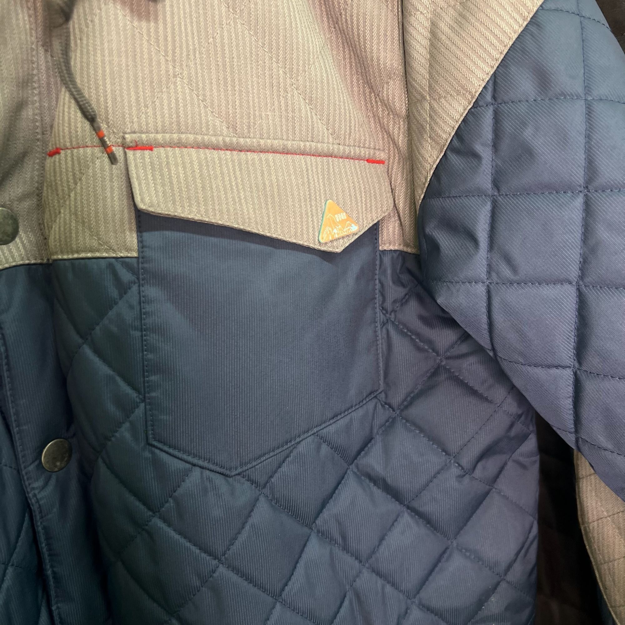 Other Ini Cooperative Blue & Grey Quilted Jacket With Hood & Snap Size US S / EU 44-46 / 1 - 5 Thumbnail