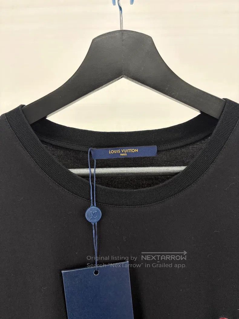 Louis Vuitton Louis Vuitton Black basic small logo short sleeve Size US XL / EU 56 / 4 - 3 Thumbnail