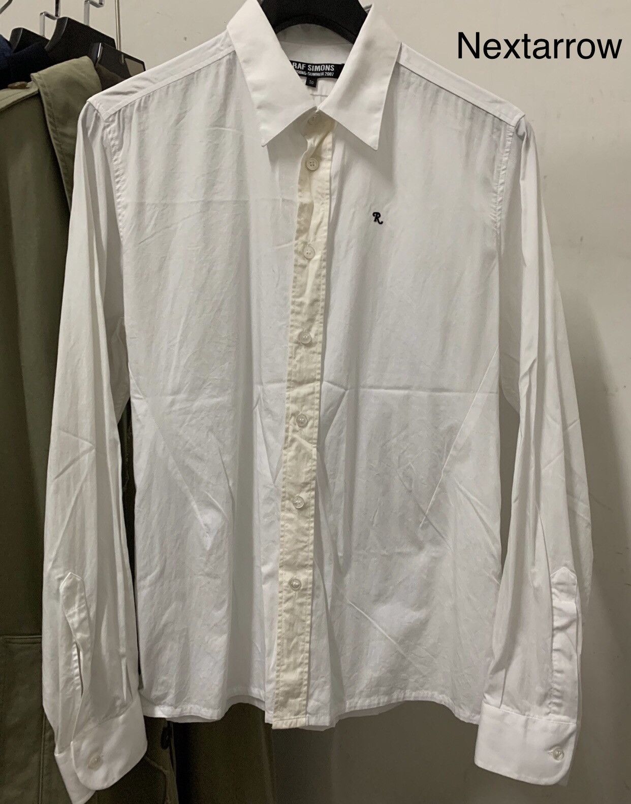 Raf Simons RAF SIMONS SS07 Show Style R Embroidered Flat Shirt Size US M / EU 48-50 / 2 - 1 Thumbnail