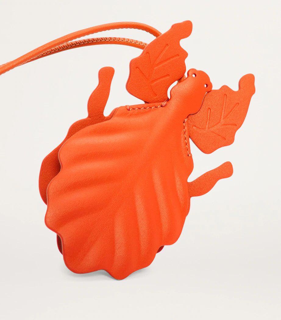 Loewe o1in1g0526 Size: OS / Leather Leaf Insect Charm in Orange Size ONE SIZE - 2 Thumbnail