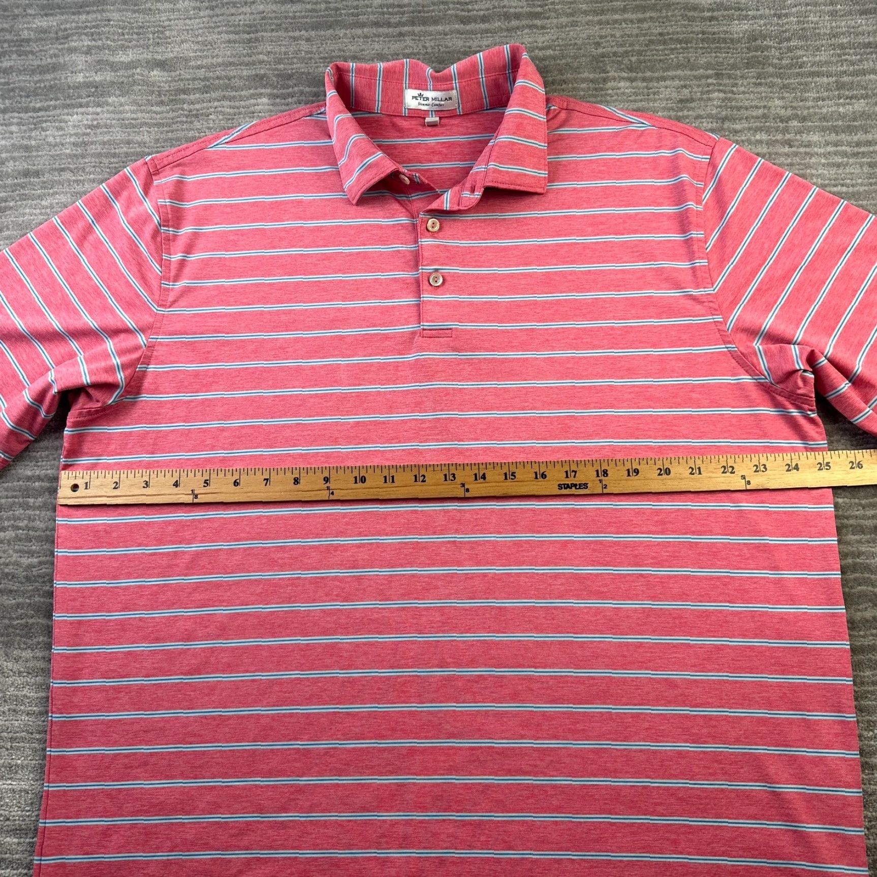 Peter Millar Peter Millar Polo Shirt Mens XL Pink Blue Golf Summer Comfort Size US XL / EU 56 / 4 - 7 Thumbnail