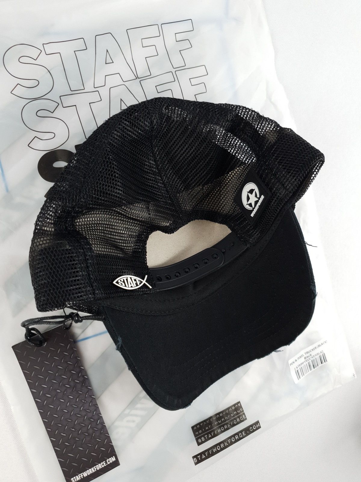 G59 Records × STAFF WORKFORCE Staffworkforce Pen & Pixel Trucker Hat (2024) Size ONE SIZE - 3 Thumbnail