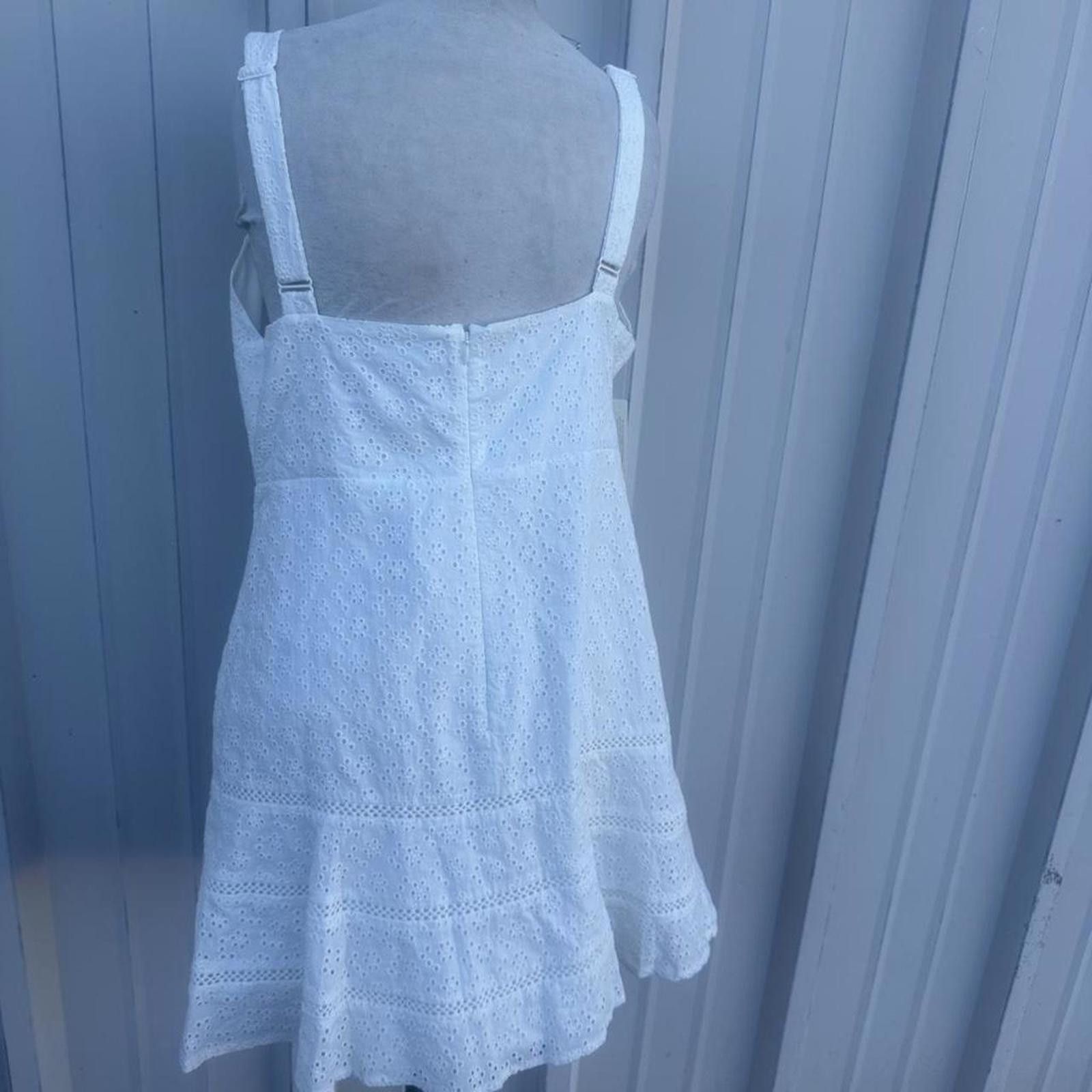 Other White Anthropologie mini dress and zipper back #minidress Size L / US 10 / IT 46 - 3 Thumbnail