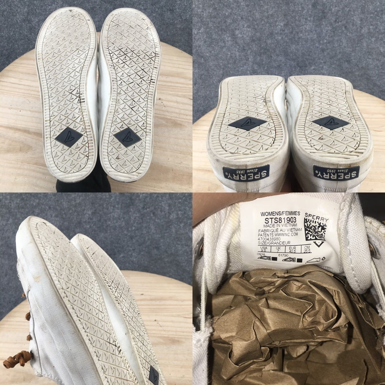 Sperry Sperry Top Sider Sneaker Womens 9.5 White Pier Wave Lace Up Casual STS81903 Size L / US 10 / IT 46 - 9 Thumbnail