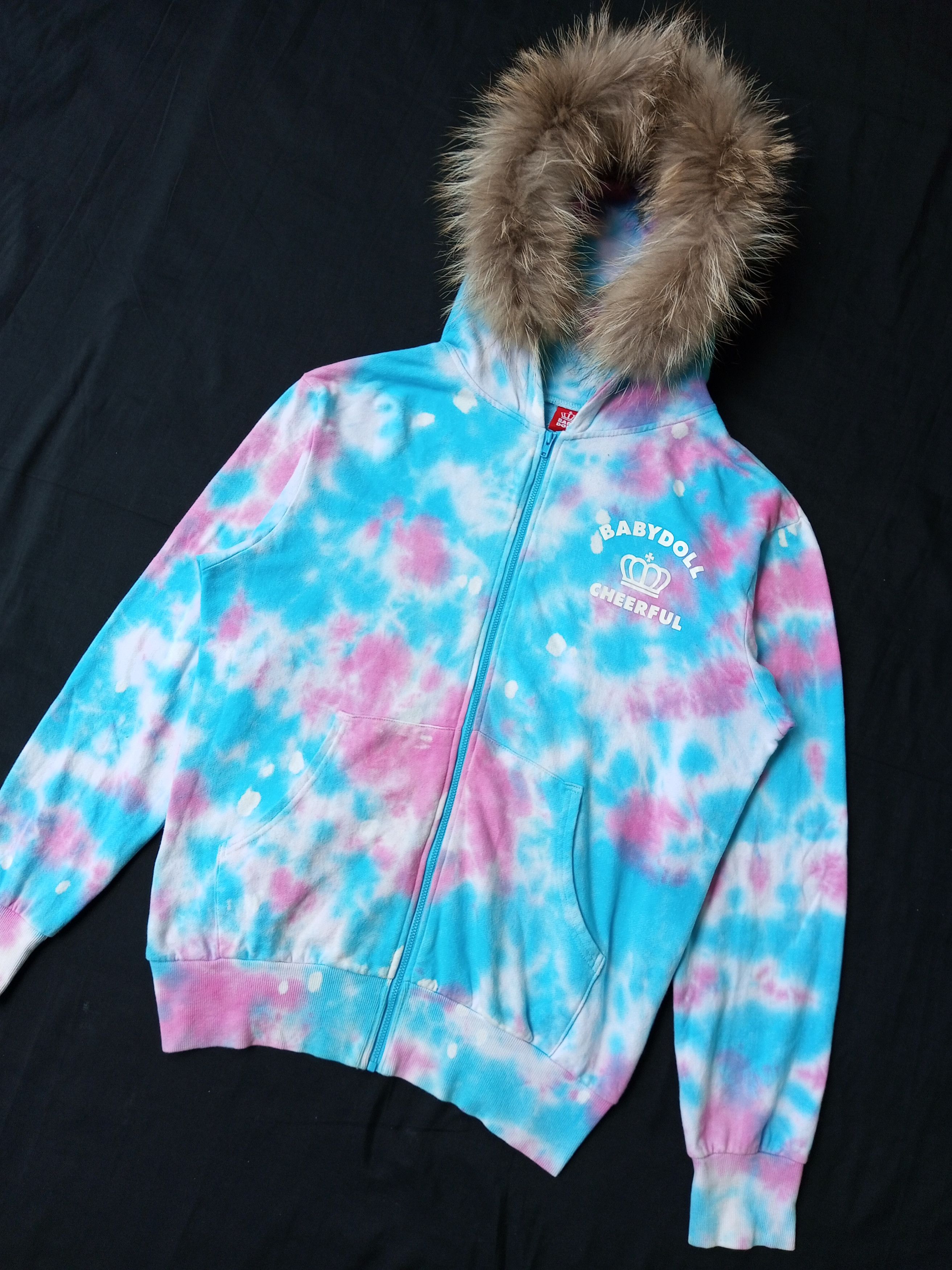 If Six Was Nine × Japanese Brand × Le Grande Bleu (L.G.B.) BABY DOLL Tie Dye All Over Fur Hoodie Size US L / EU 52-54 / 3 - 2 Thumbnail