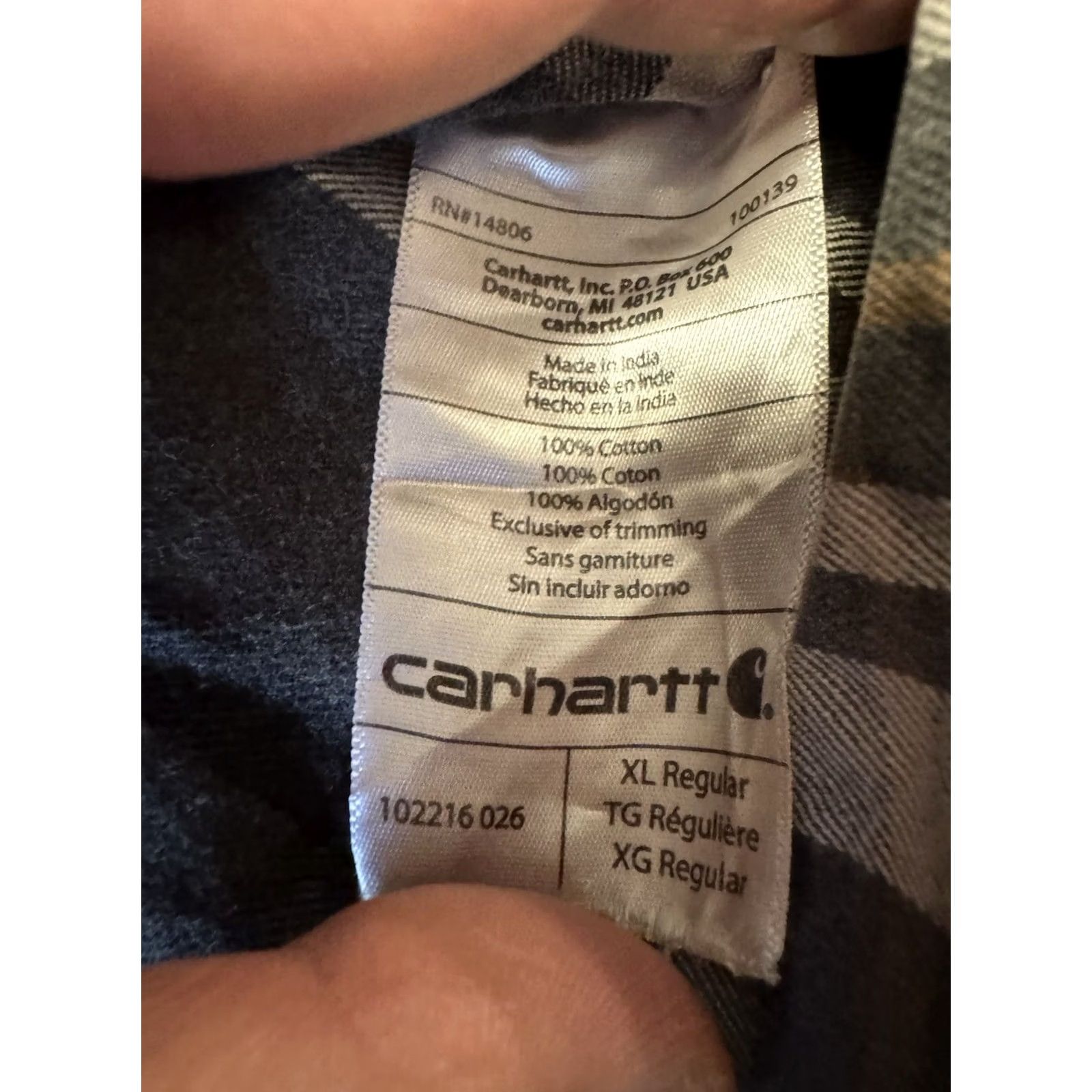 Carhartt Carhartt Flannel Shirt Plaid Double Pocket Gray White Yellow XL Mens Regular Long Sleeve Button-Up Casual Workwear Outdoor Logo Size US XL / EU 56 / 4 - 5 Thumbnail