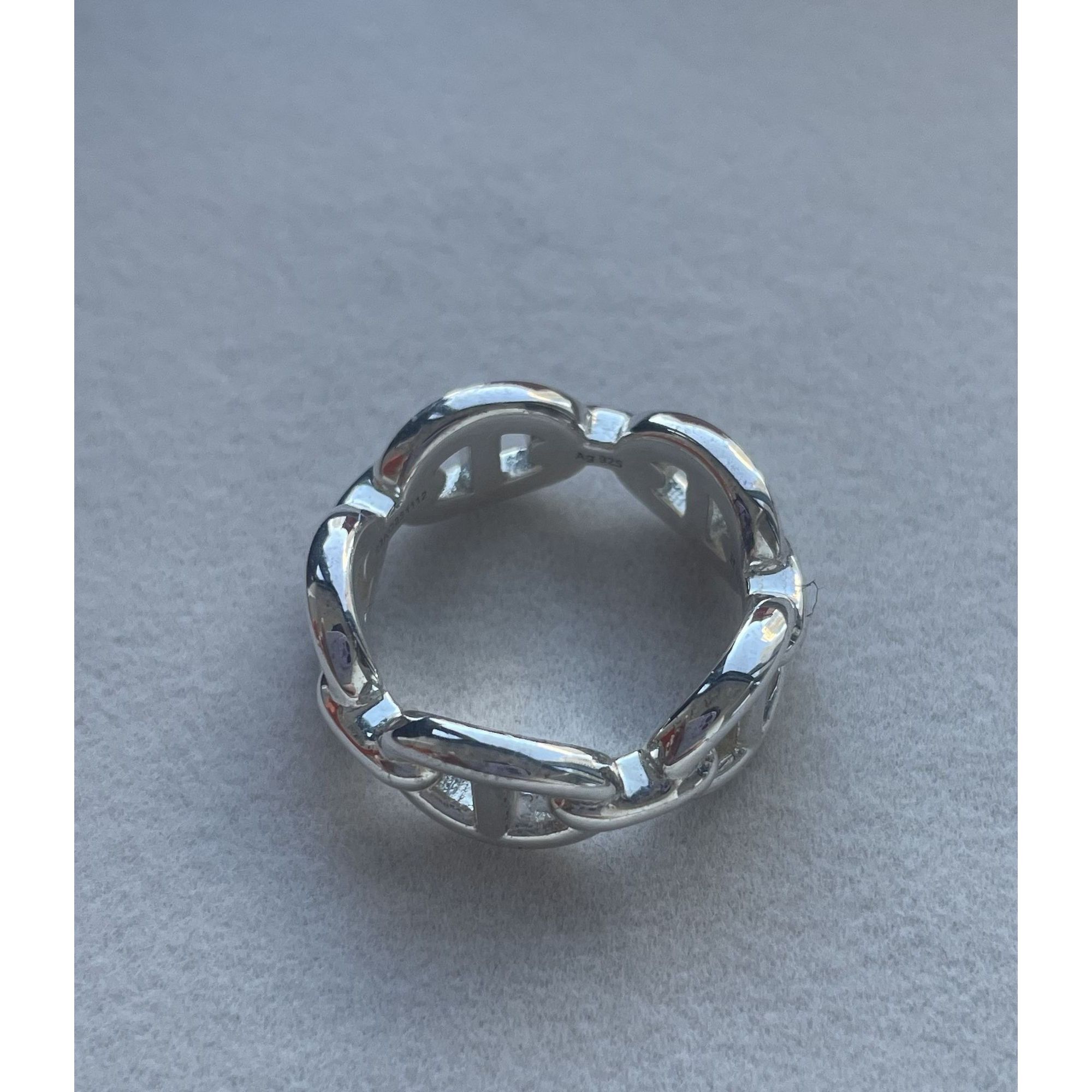 Hermes Hermès Sterling Silver Chaîne DAncre Ring With Box Size ONE SIZE - 2 Thumbnail