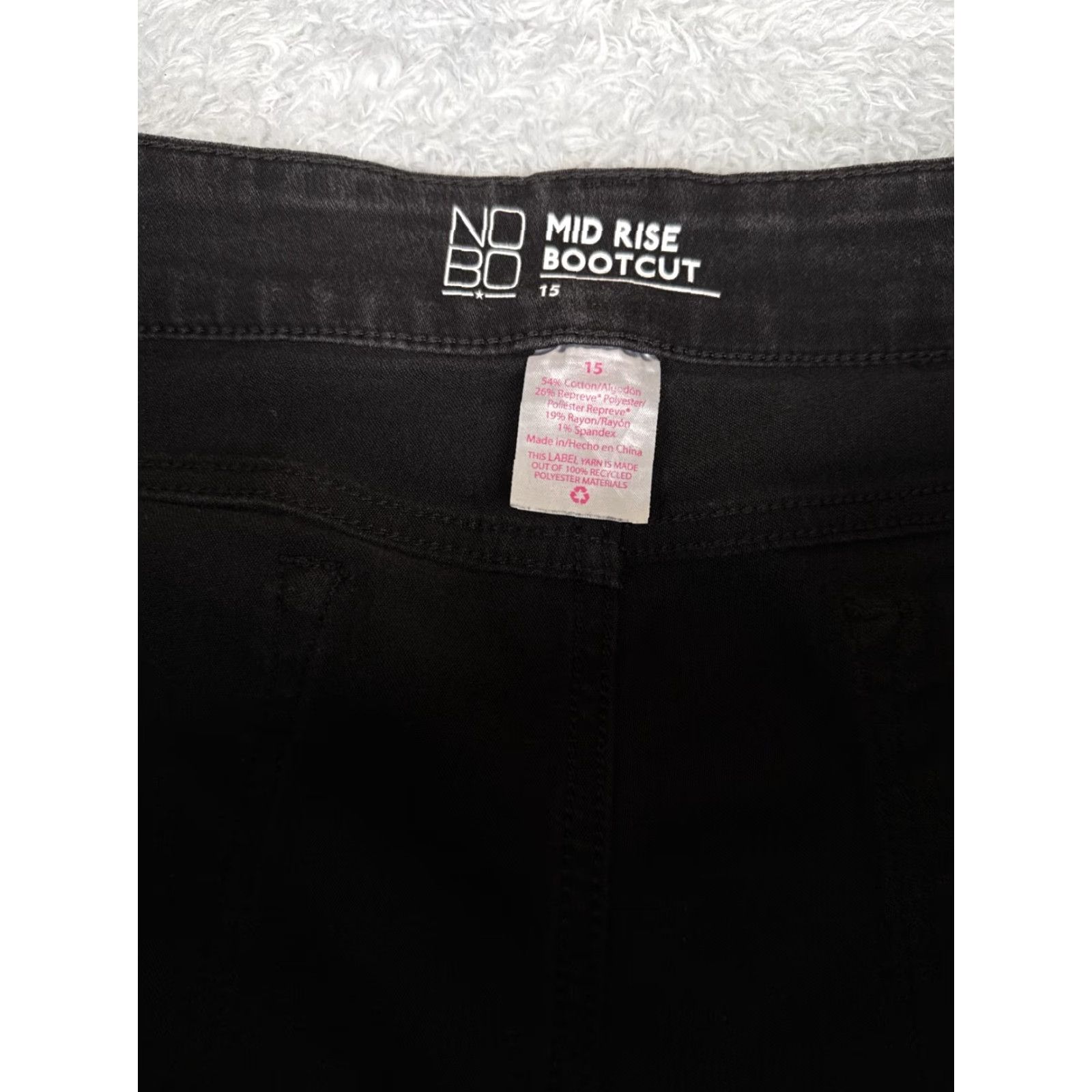 Vintage No Boundaries Jeans Juniors 15 Black Denim Bootcut Mid Rise Cotton Blend 33x30 Women's Jeans Cowboy Southwestern American 90s? Size 36" / US 14 / IT 50 - 6 Thumbnail