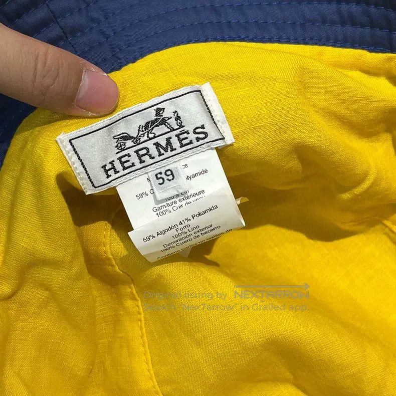 Hermes Hermes size 59 Blue robot smile fisherman hat Size ONE SIZE - 6 Thumbnail