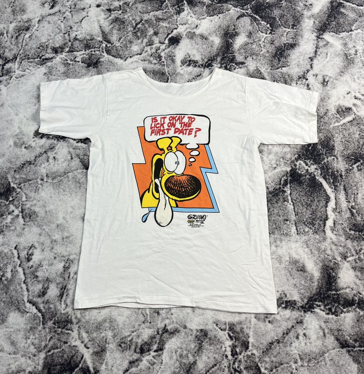 Warner Bros Vintage Grimmy Cartoon Tee 1990 Graphic White USA M Size US M / EU 48-50 / 2 - 1 Thumbnail
