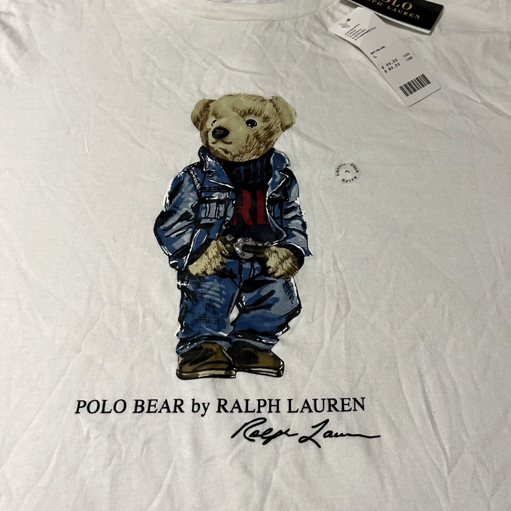 Polo Ralph Lauren Polo Ralph Lauren Polo Bear Shirt White Mens Size Large NWT Size US L / EU 52-54 / 3 - 2 Thumbnail